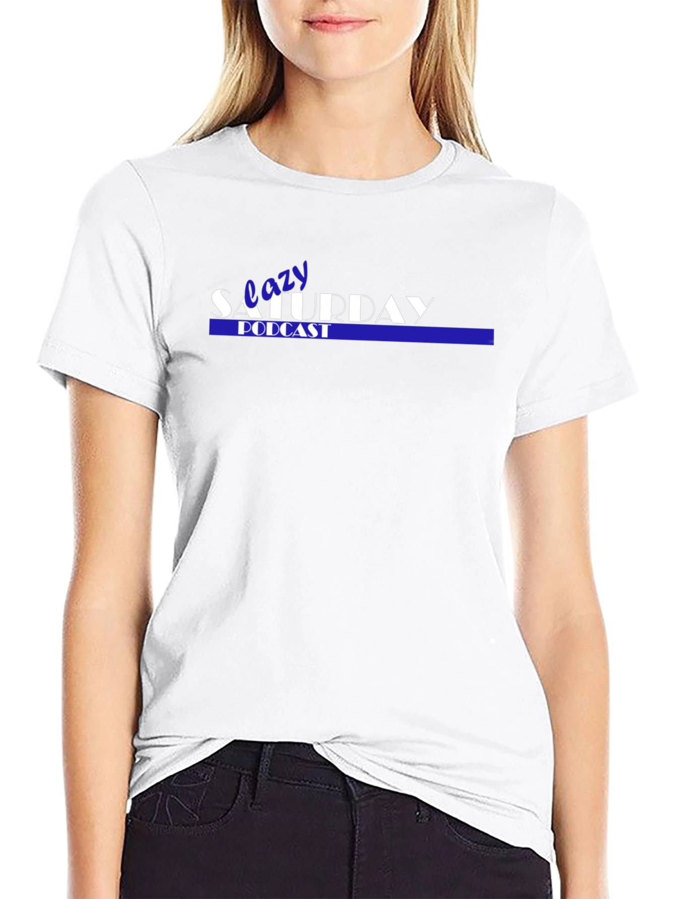 Lazy Saturday Podcast Black T-Shirt