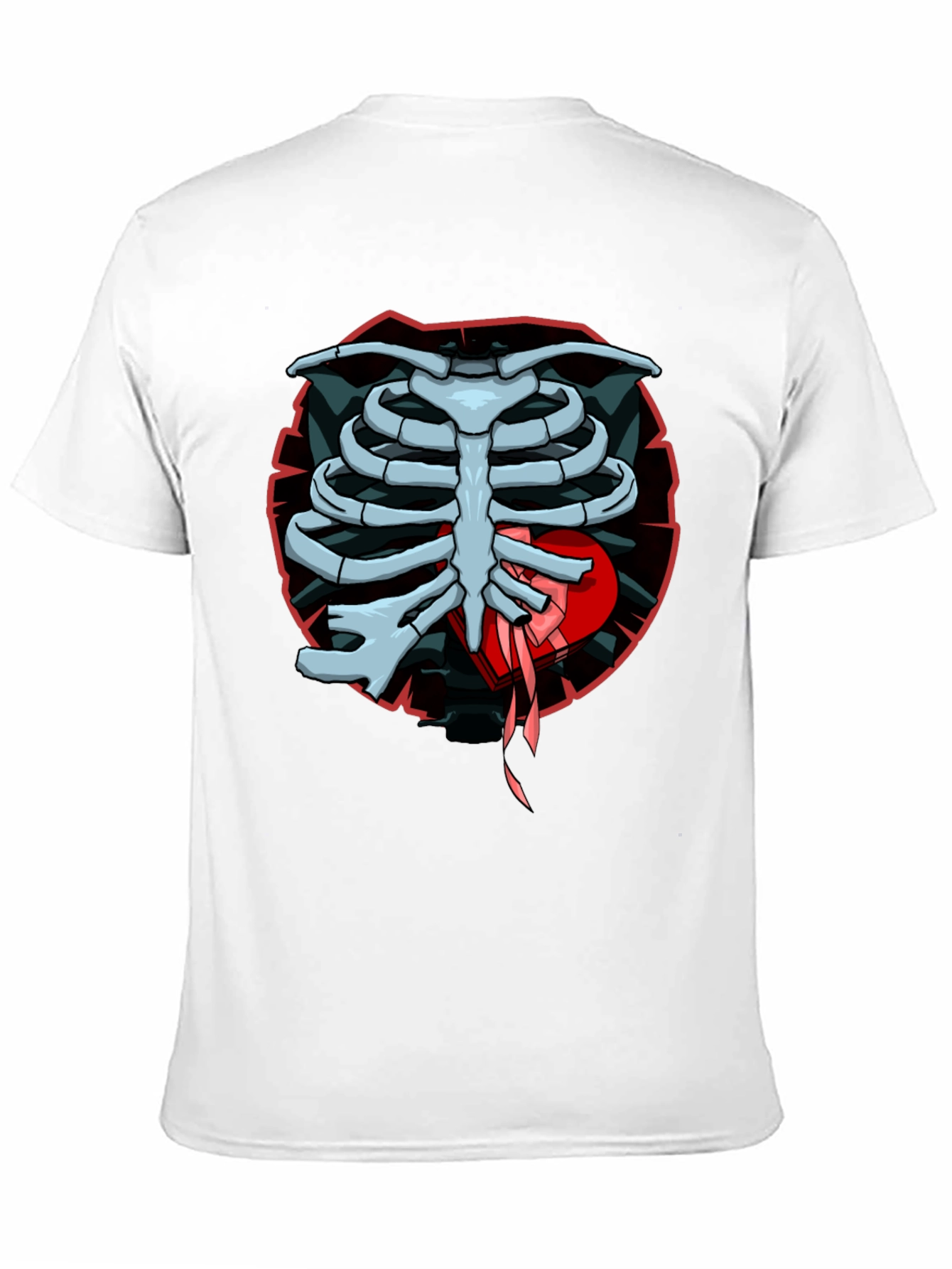 Rib Cage Heart Graphic T-Shirt - Mens Casual Tee
