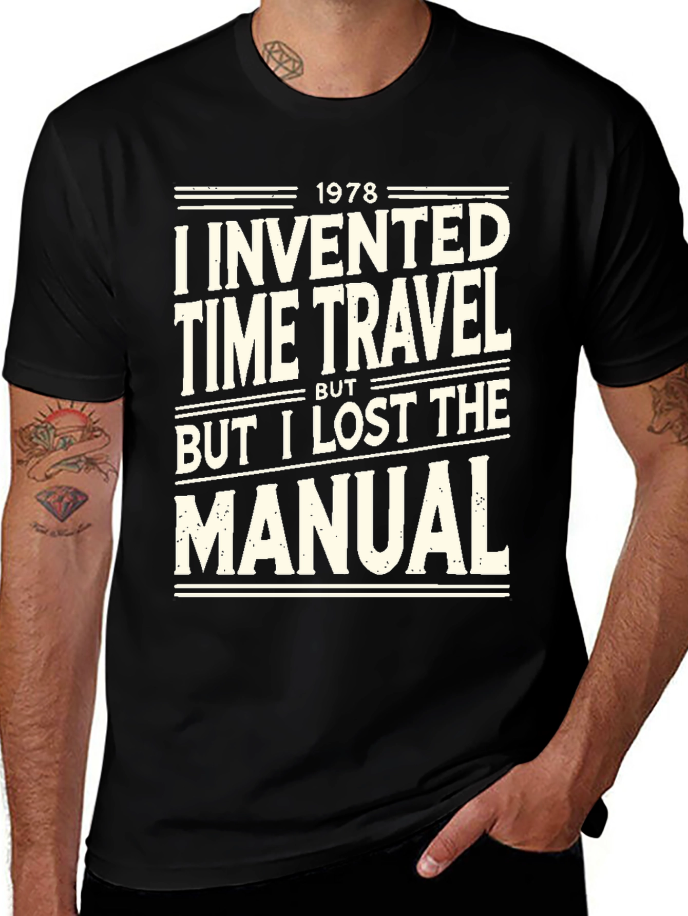 Time Travel Humor Graphic Tee - Lost Manual