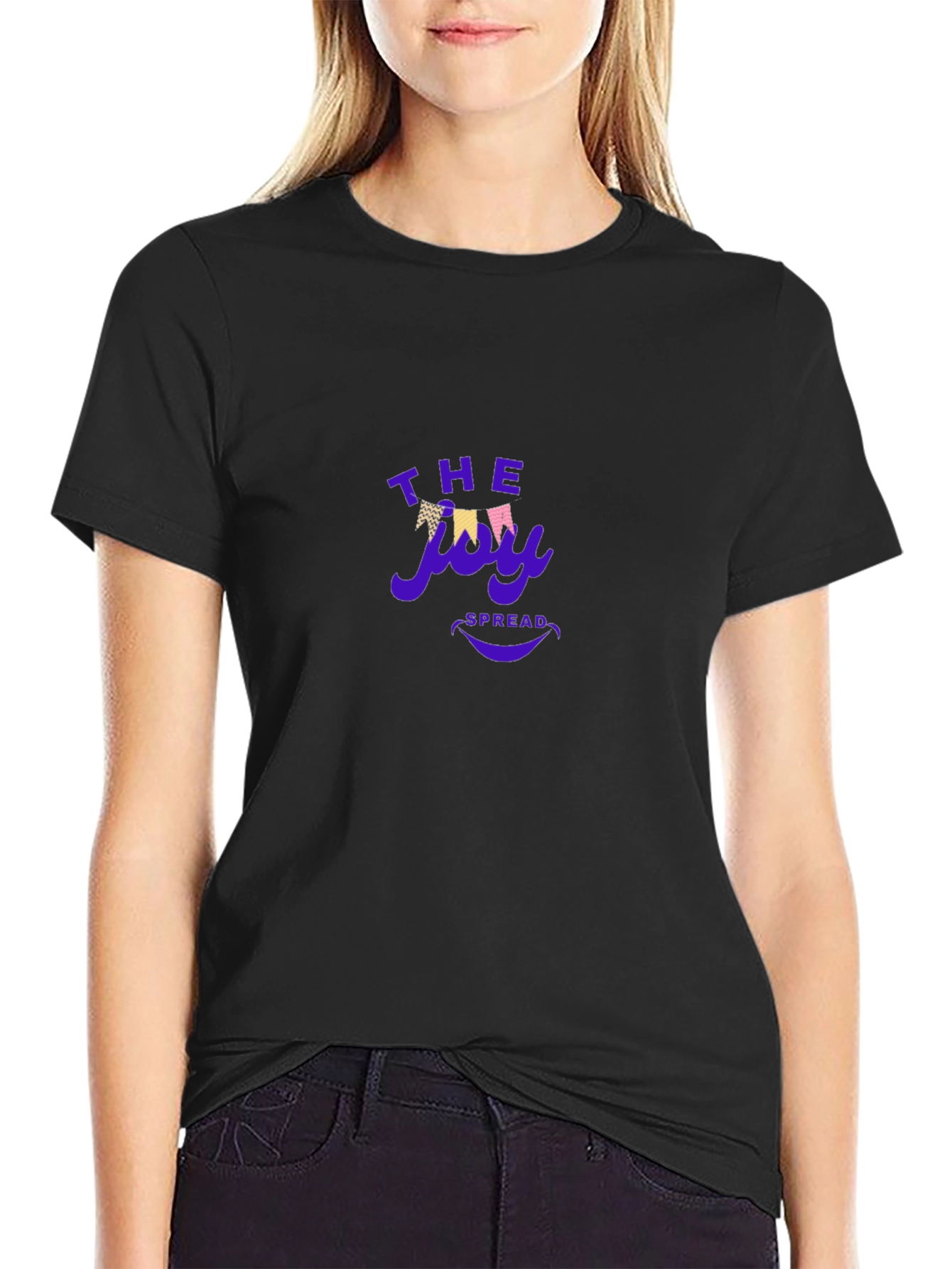 Joy Spread Tee - Black Graphic T-Shirt