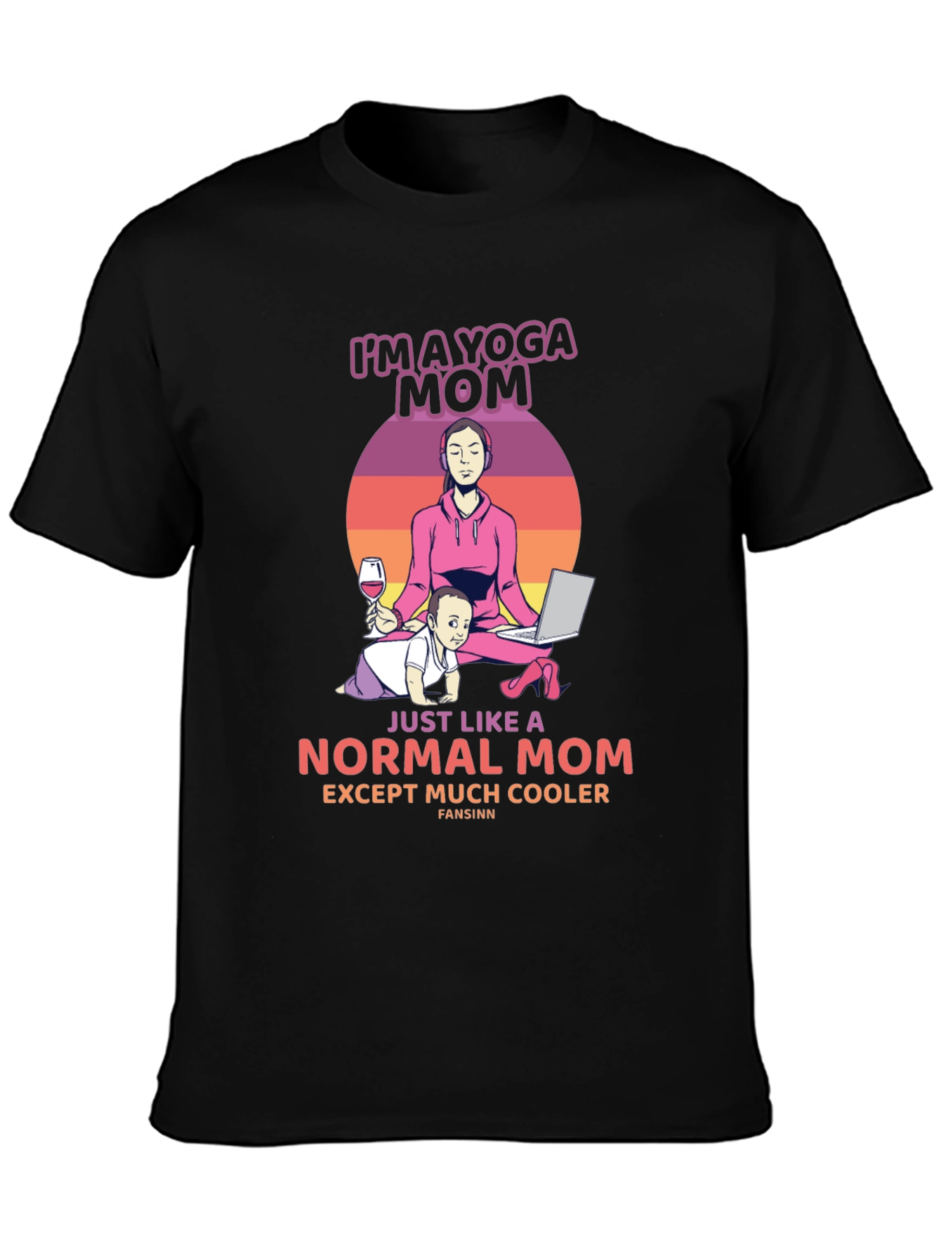 Yoga Mom Graphic Tee - Cool Parent Style