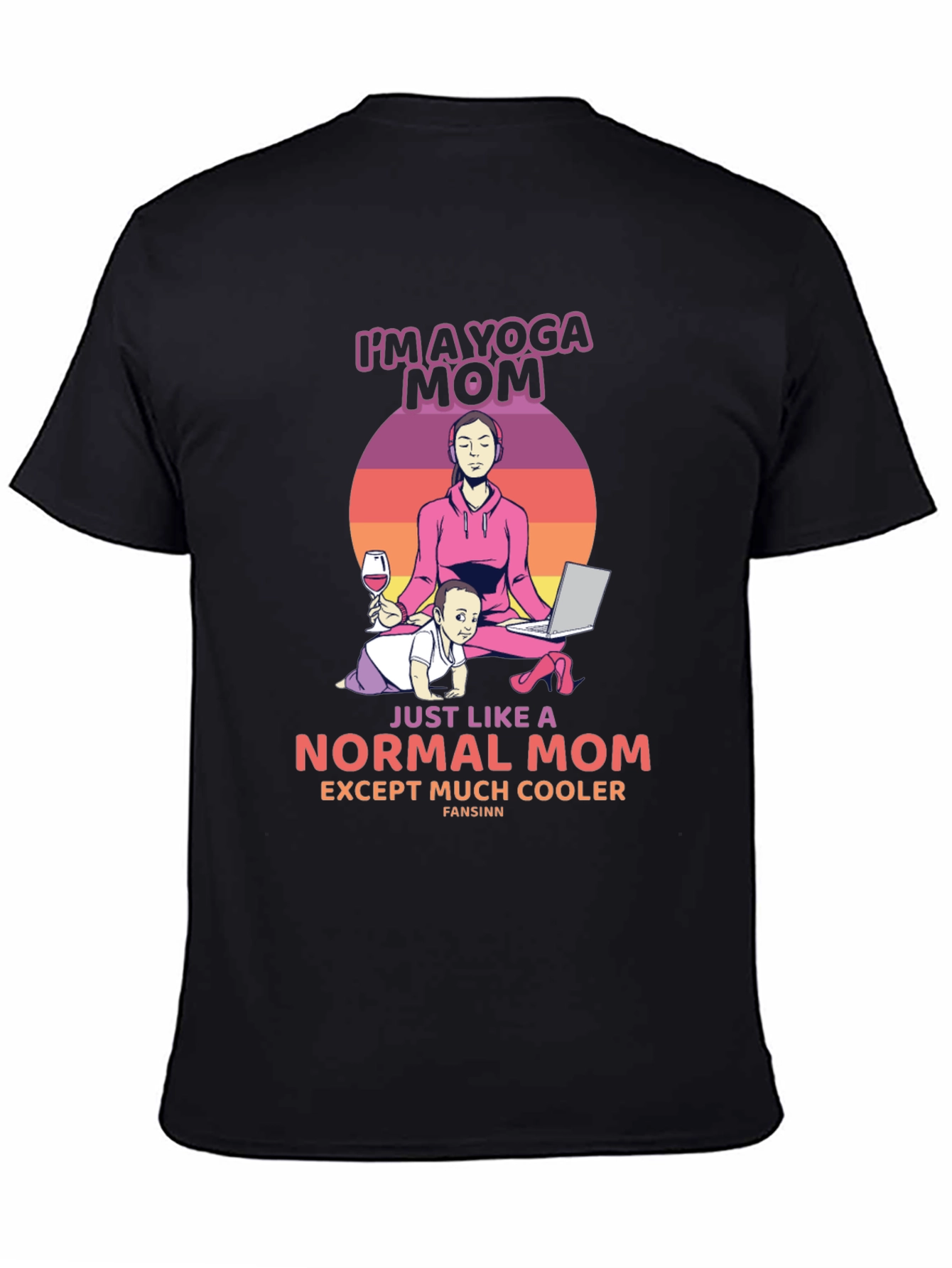 Yoga Mom Graphic Tee - Cool Parent Style