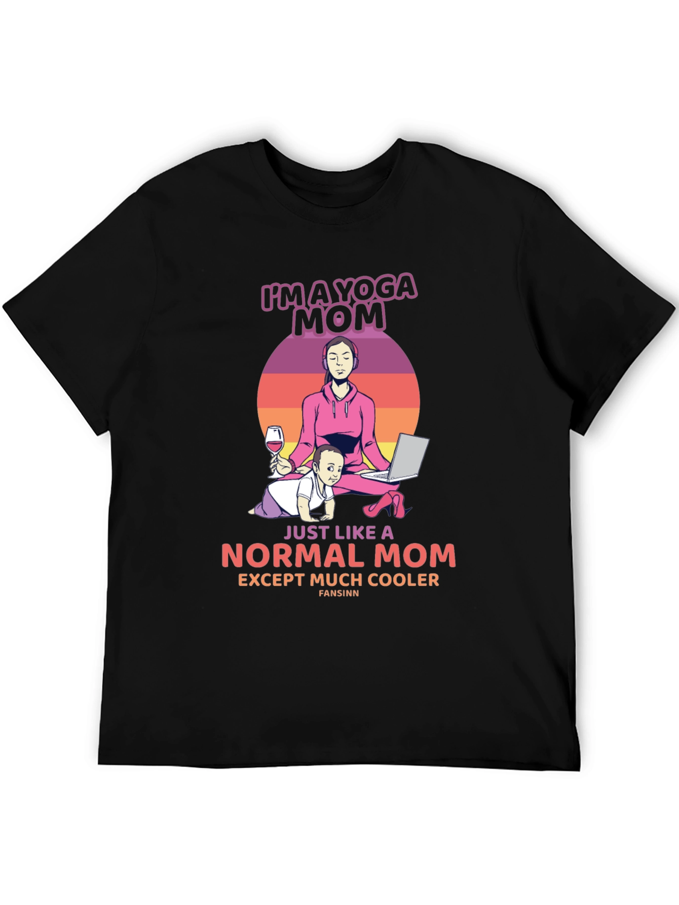 Yoga Mom Graphic Tee - Cool Parent Style