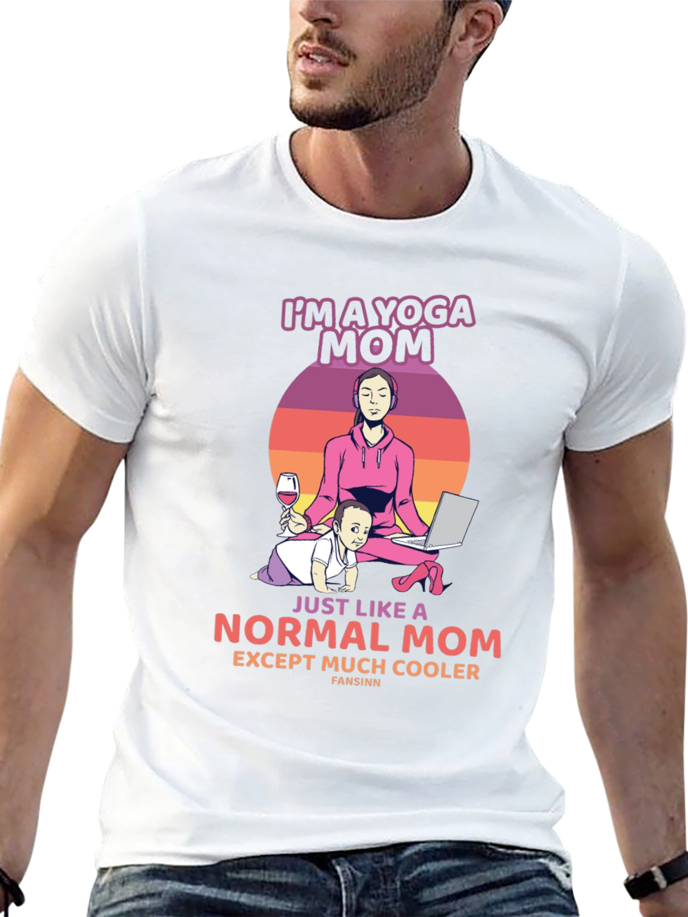 Yoga Mom Graphic Tee - Cool Parent Style