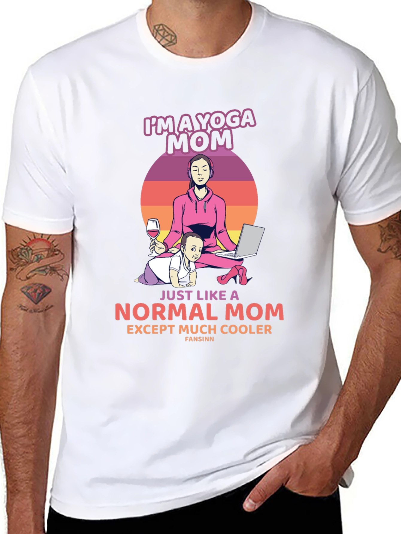 Yoga Mom Graphic Tee - Cool Parent Style