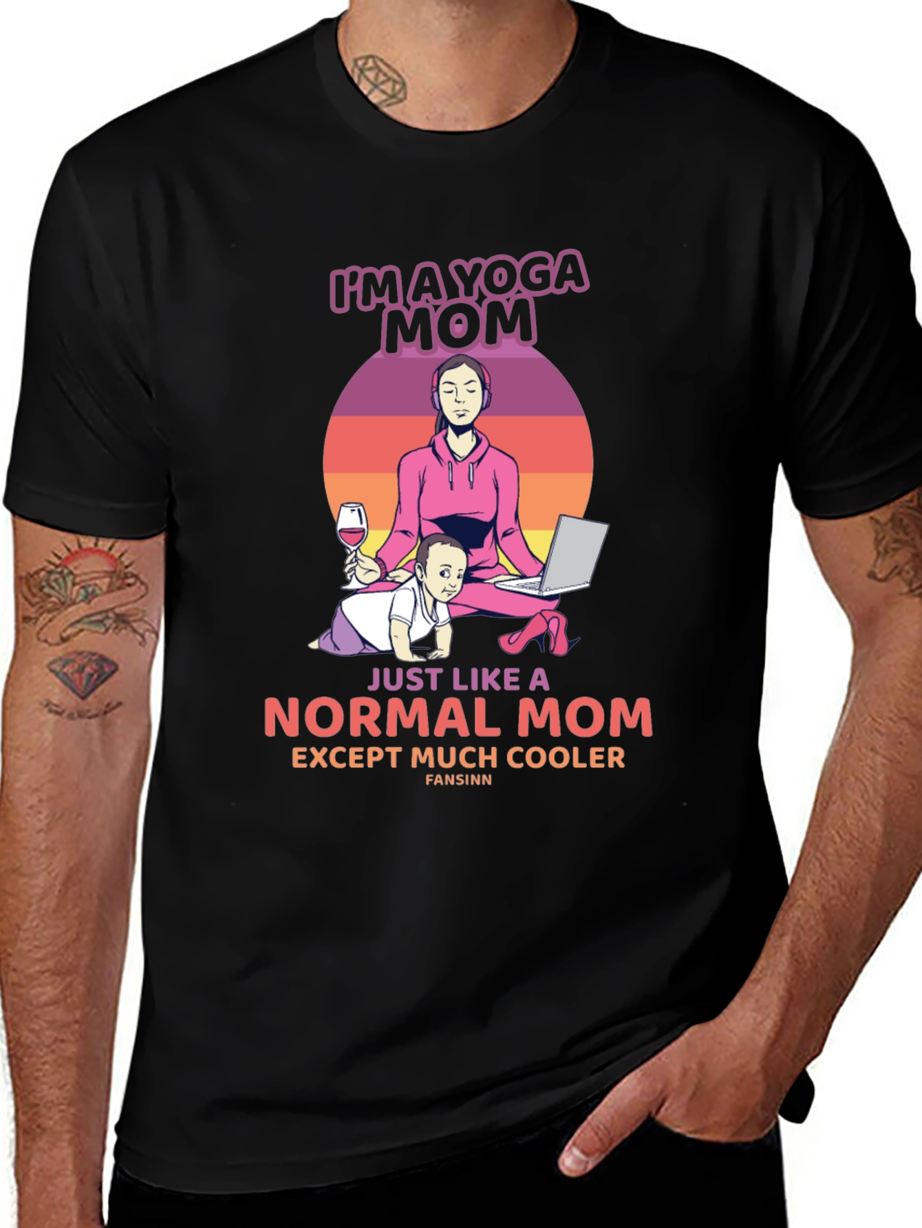 Yoga Mom Graphic Tee - Cool Parent Style