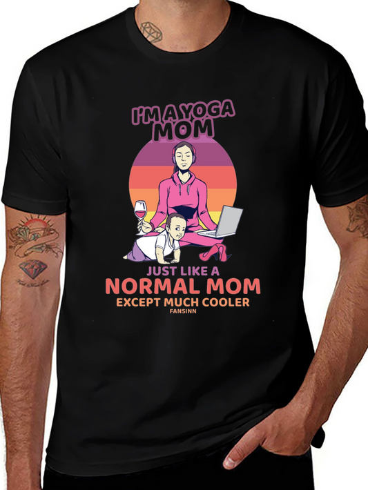 Yoga Mom Graphic Tee - Cool Parent Style