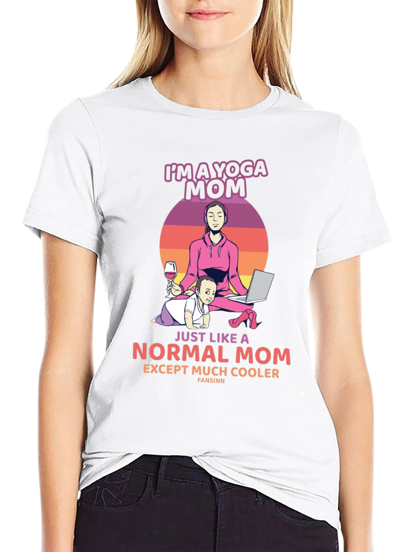 Yoga Mom Graphic Tee - Cool Parent Style