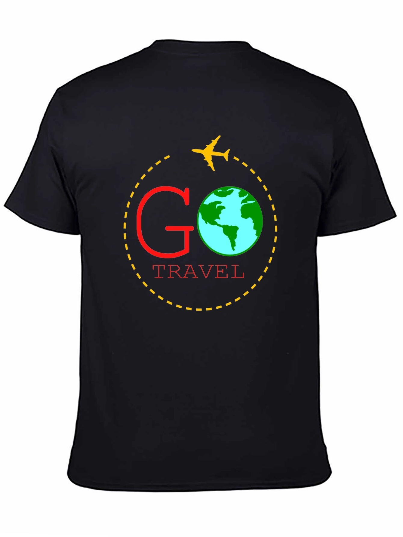 Go Travel Black T-Shirt Adventure Seeker Tee