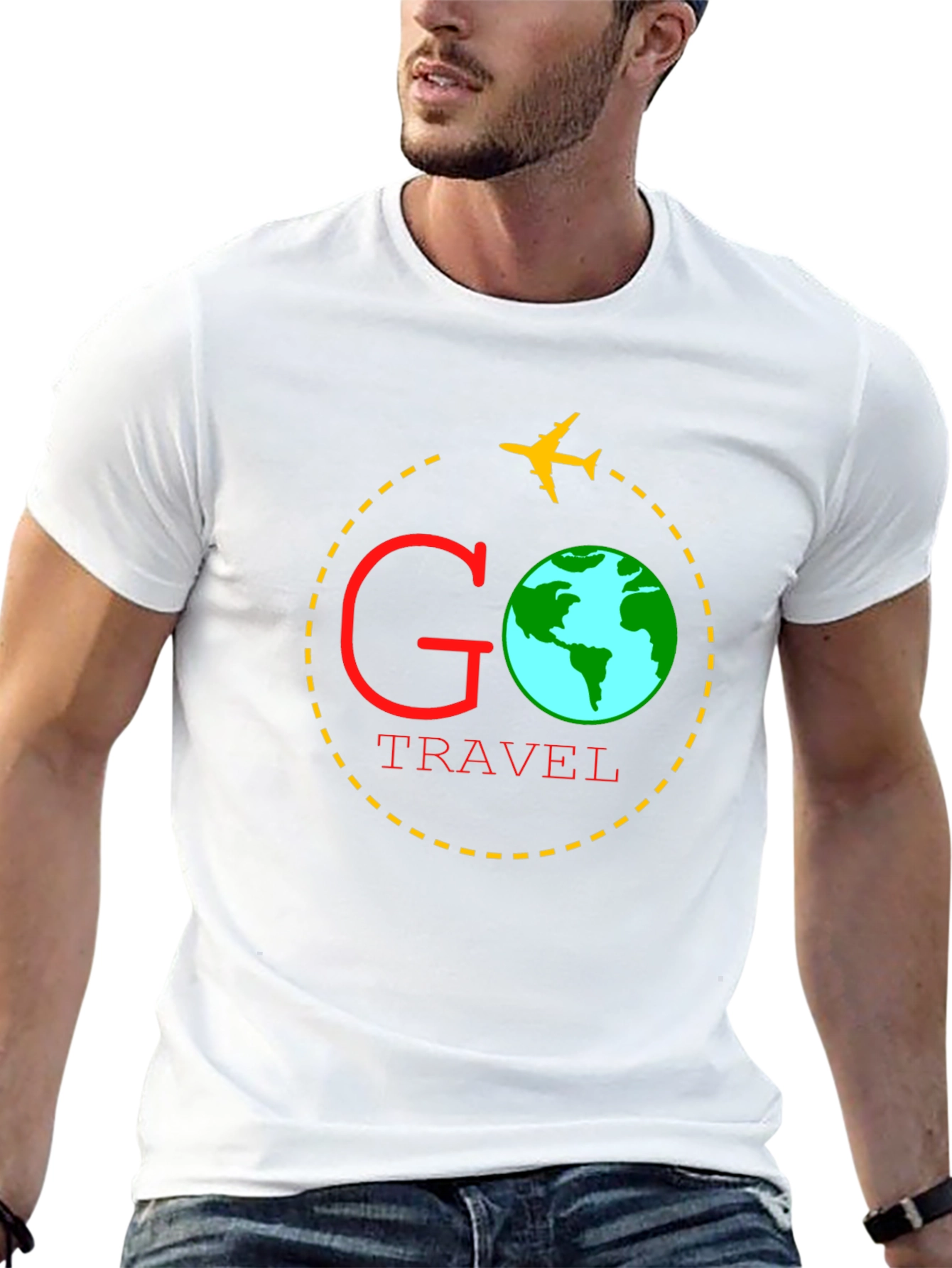 Go Travel Black T-Shirt Adventure Seeker Tee