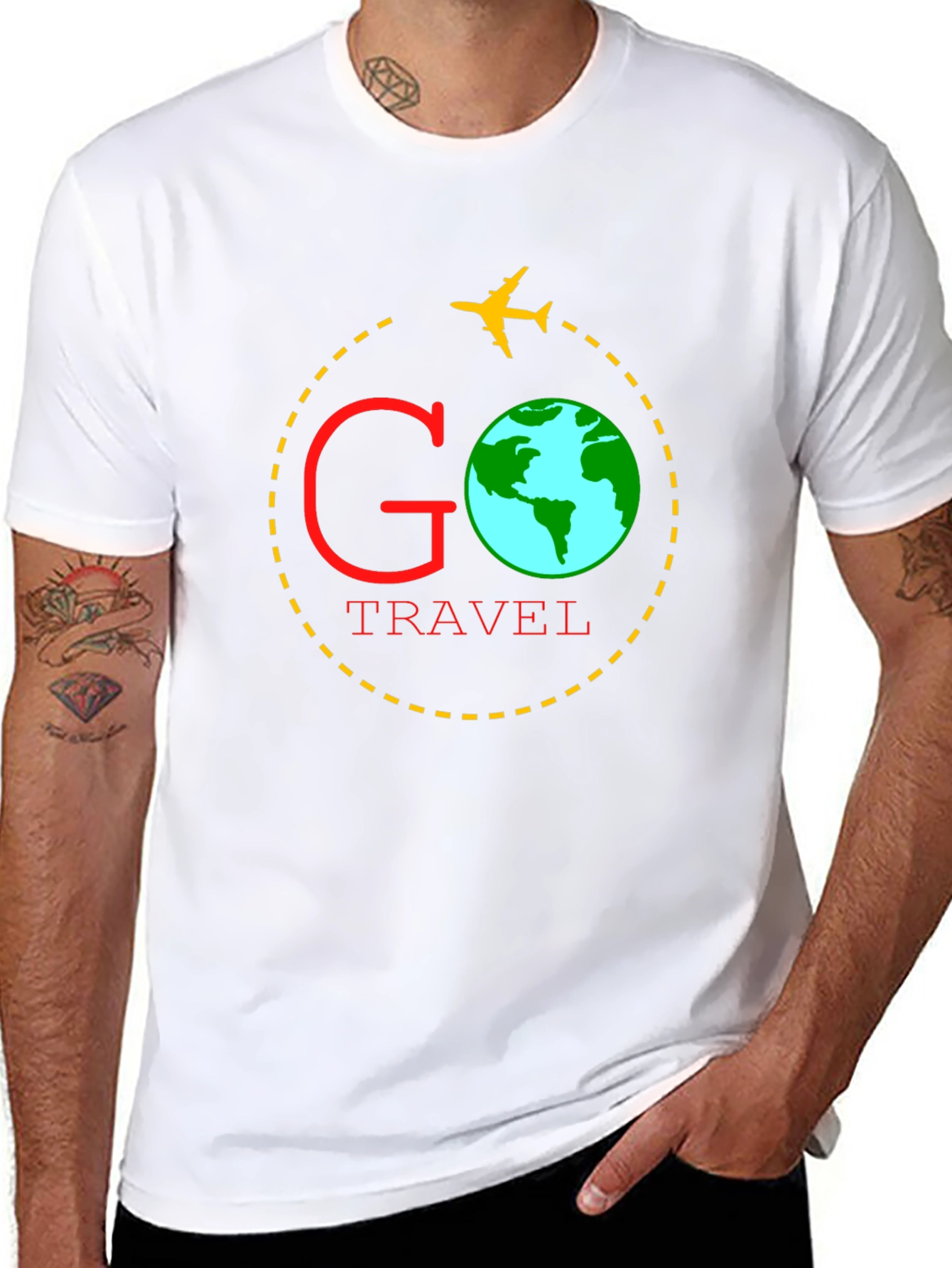 Go Travel Black T-Shirt Adventure Seeker Tee