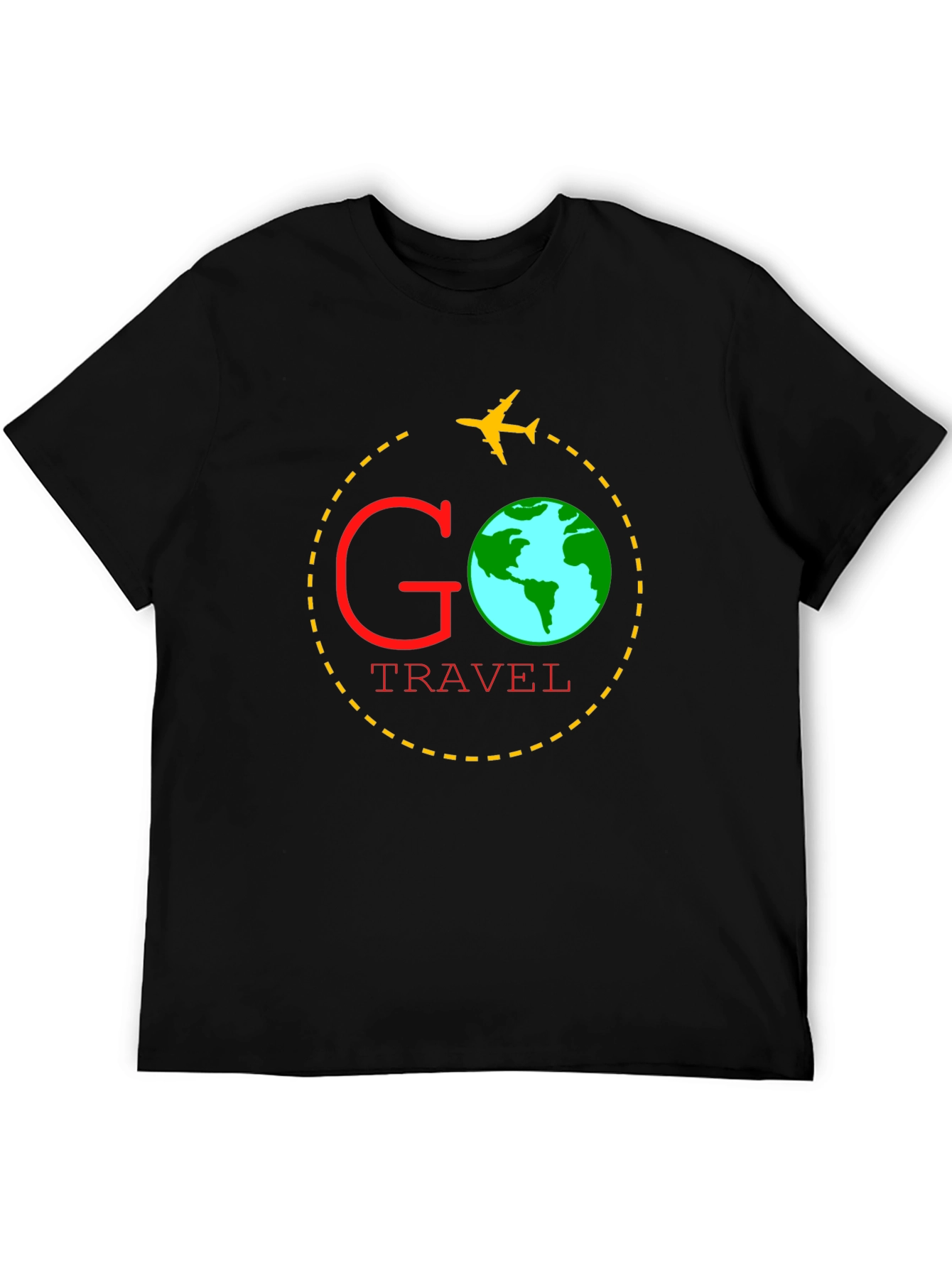 Go Travel Black T-Shirt Adventure Seeker Tee