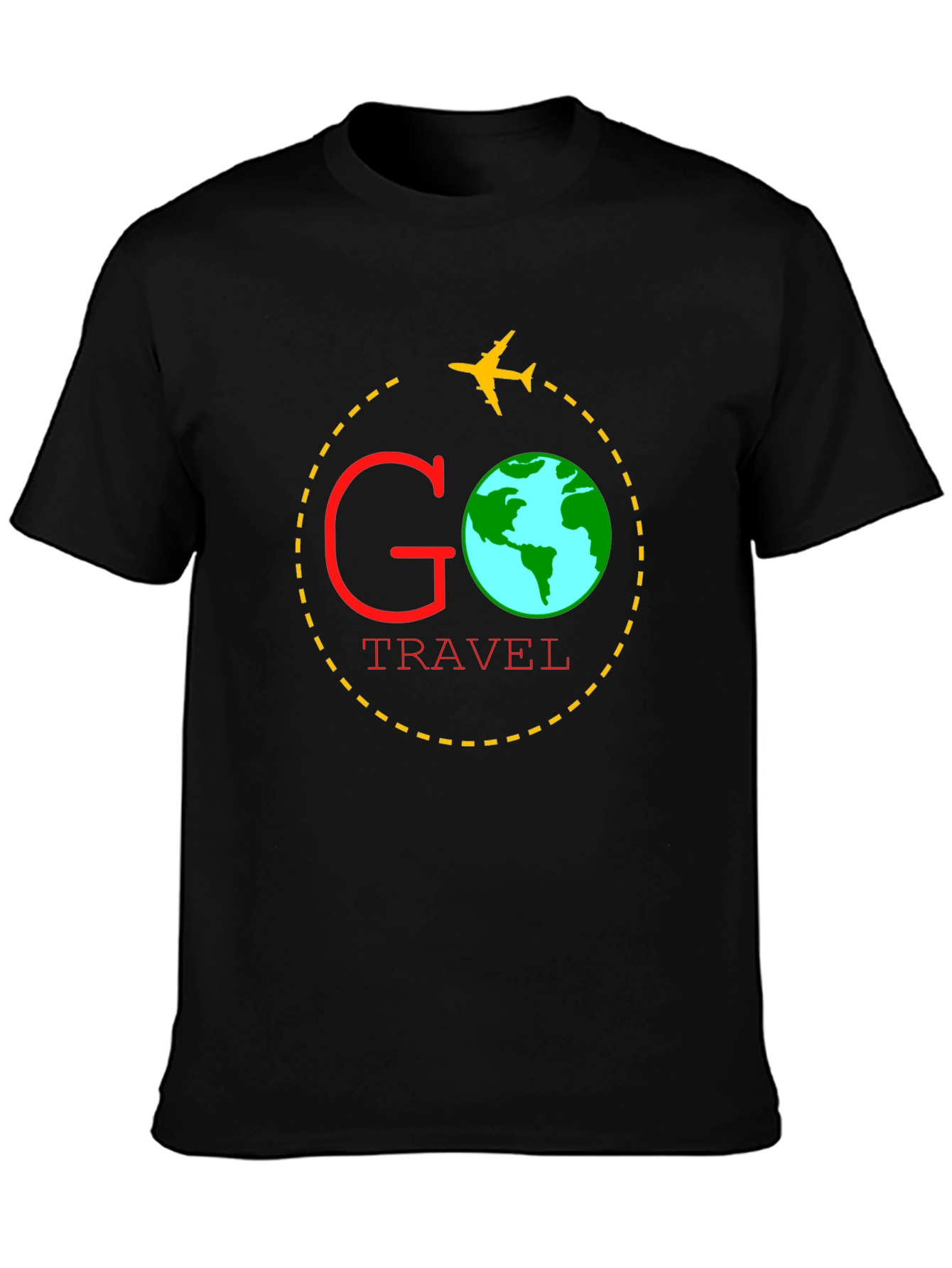 Go Travel Black T-Shirt Adventure Seeker Tee