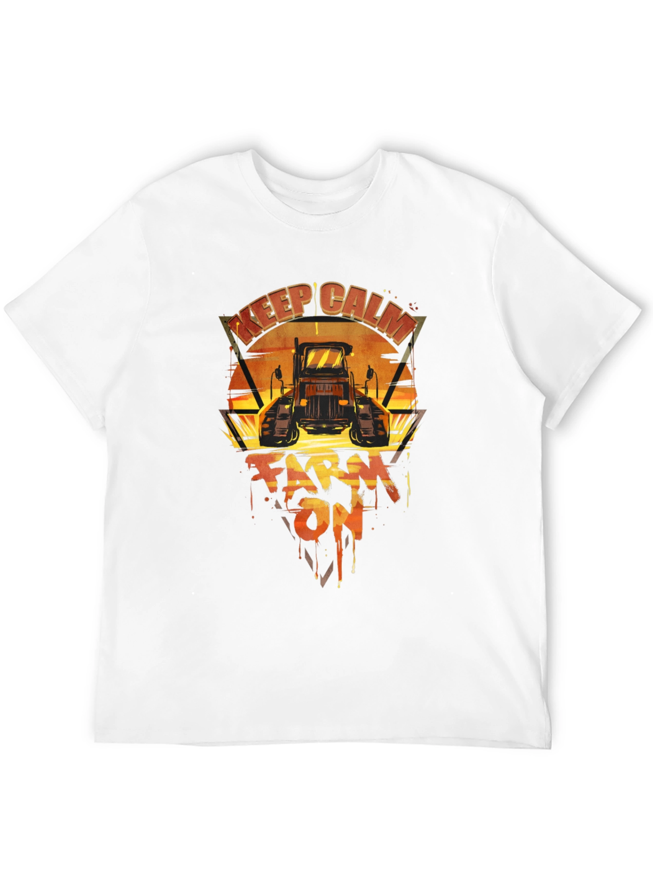 Keep Calm Farm On Tractor T-Shirt