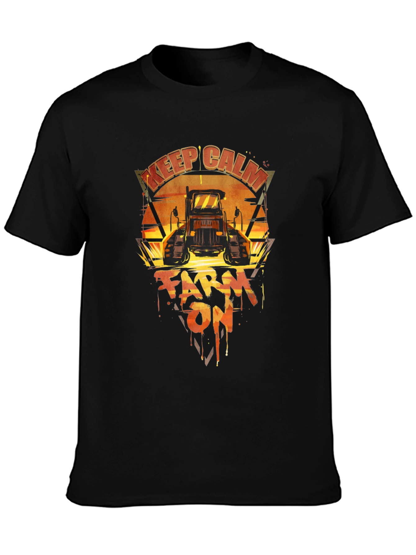Keep Calm Farm On Tractor T-Shirt