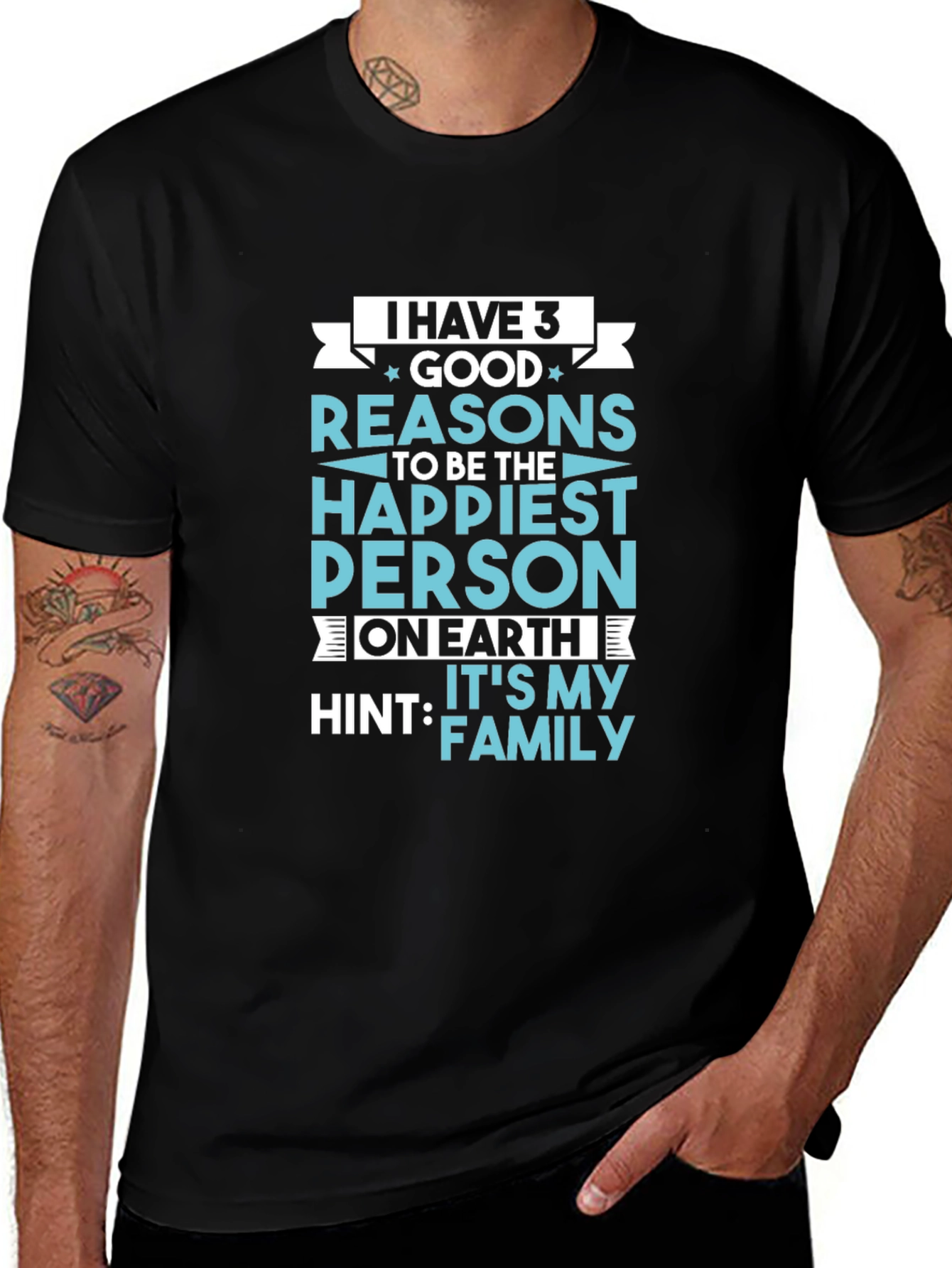 Family Pride T-Shirt: 3 Good Reasons to be Happy