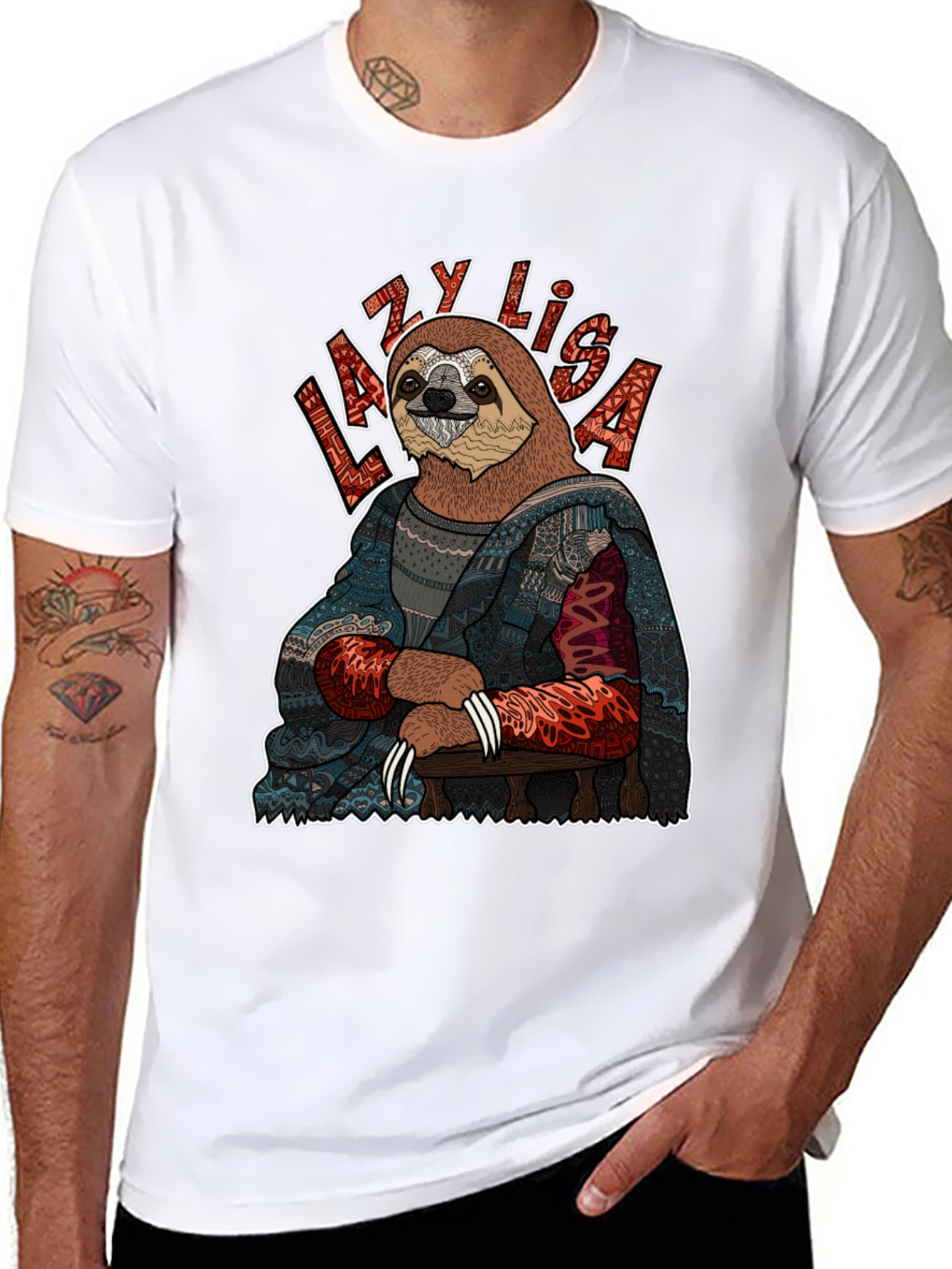 Lazy Lisa Sloth Graphic Tee