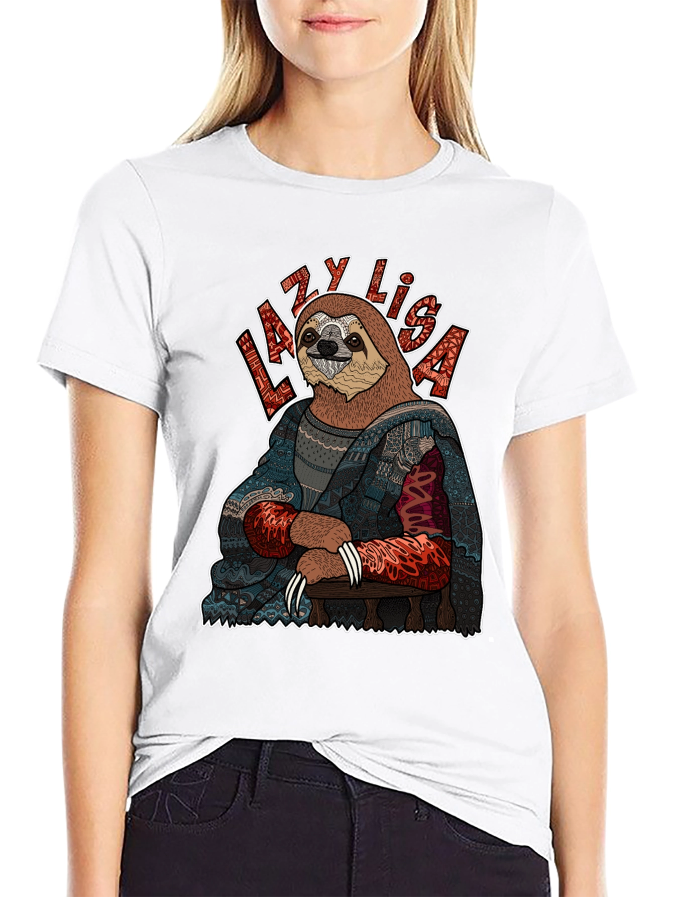 Lazy Lisa Sloth Graphic Tee