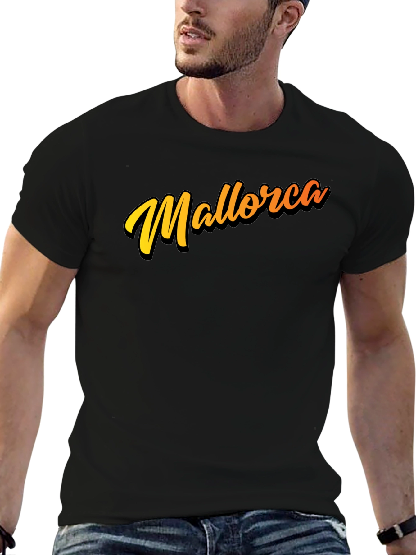 Mallorca Graphic Tee - Stylish Black T-Shirt