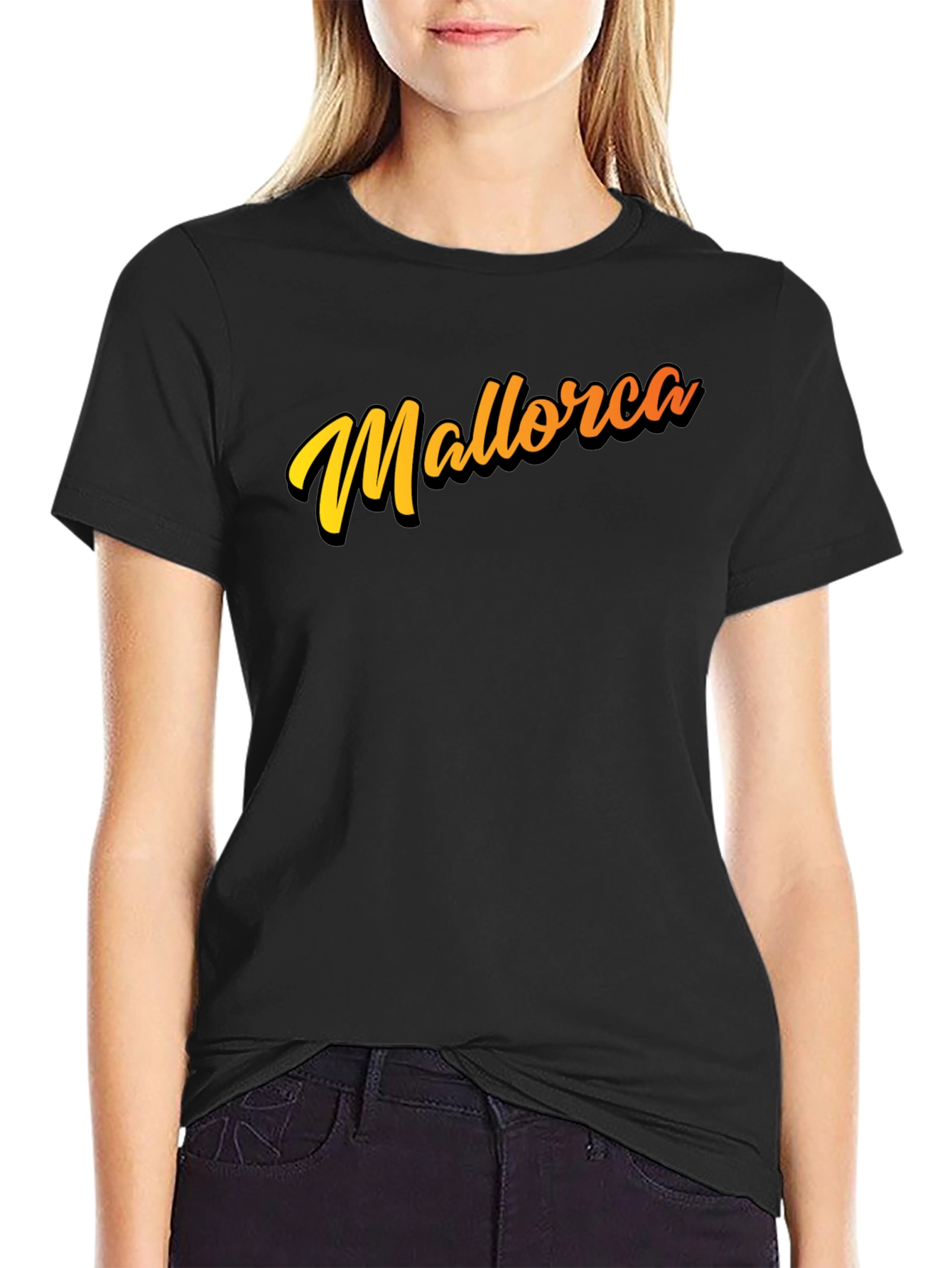Mallorca Graphic Tee - Stylish Black T-Shirt