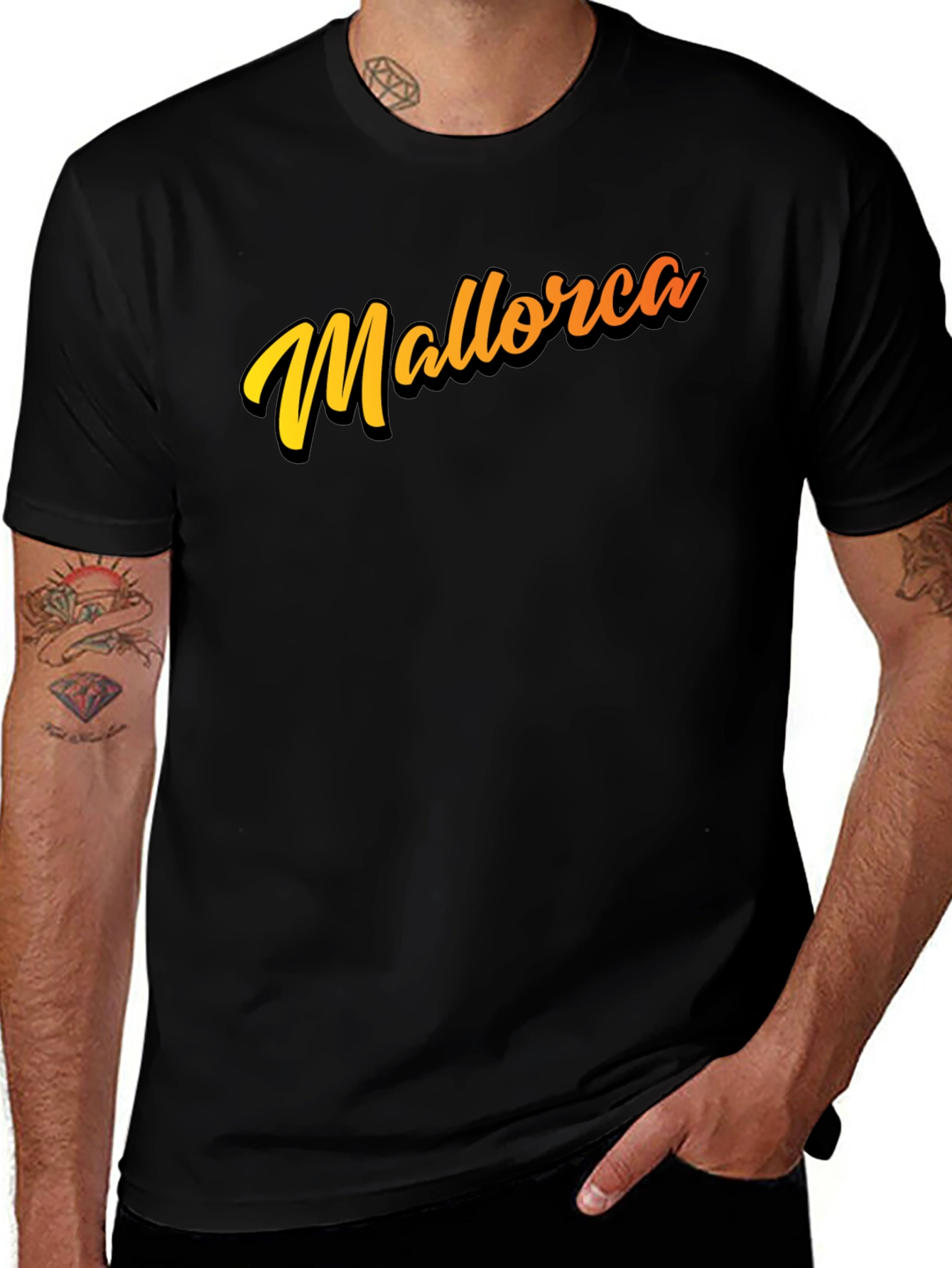 Mallorca Graphic Tee - Stylish Black T-Shirt