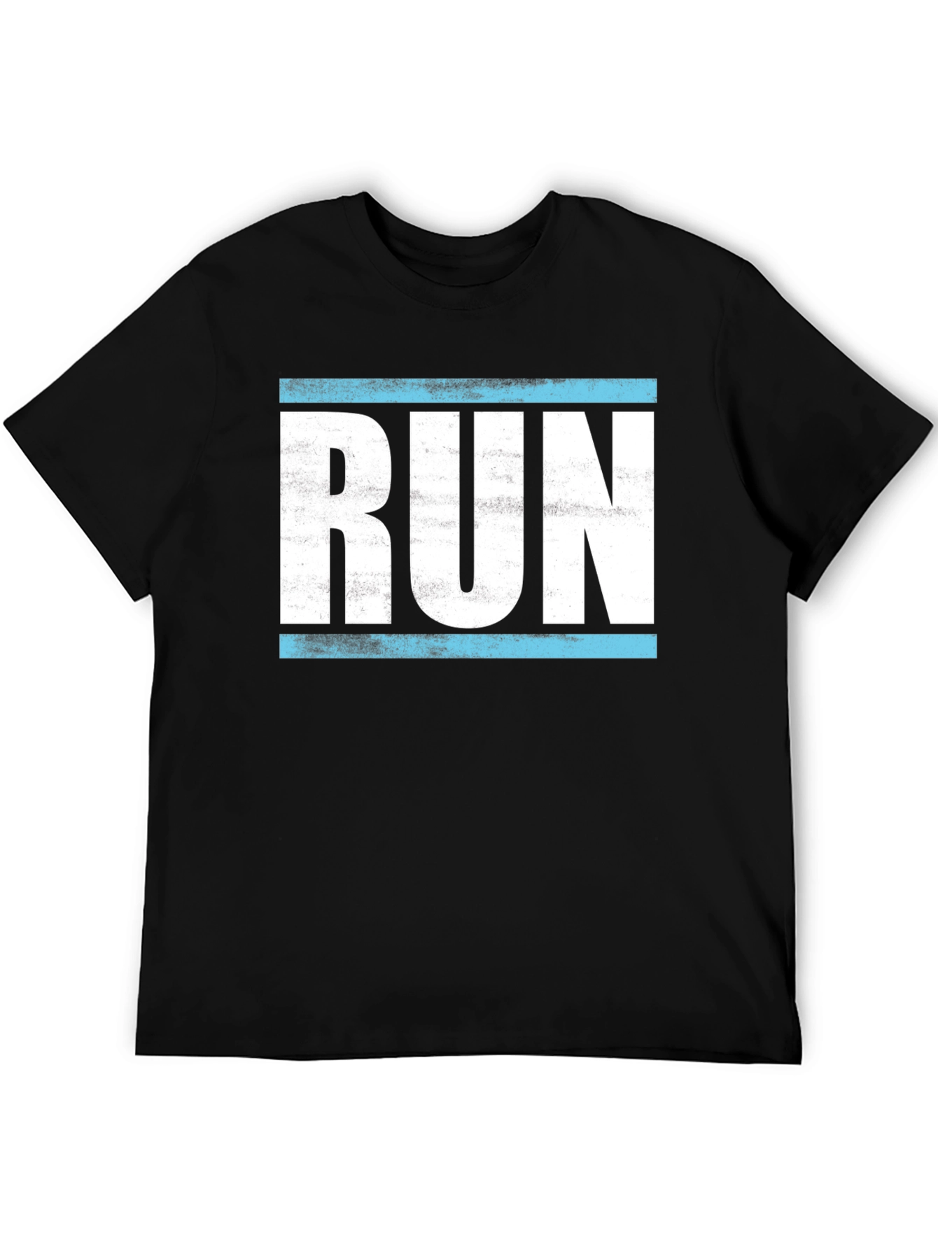 Retro RUN Graphic Tee - Black