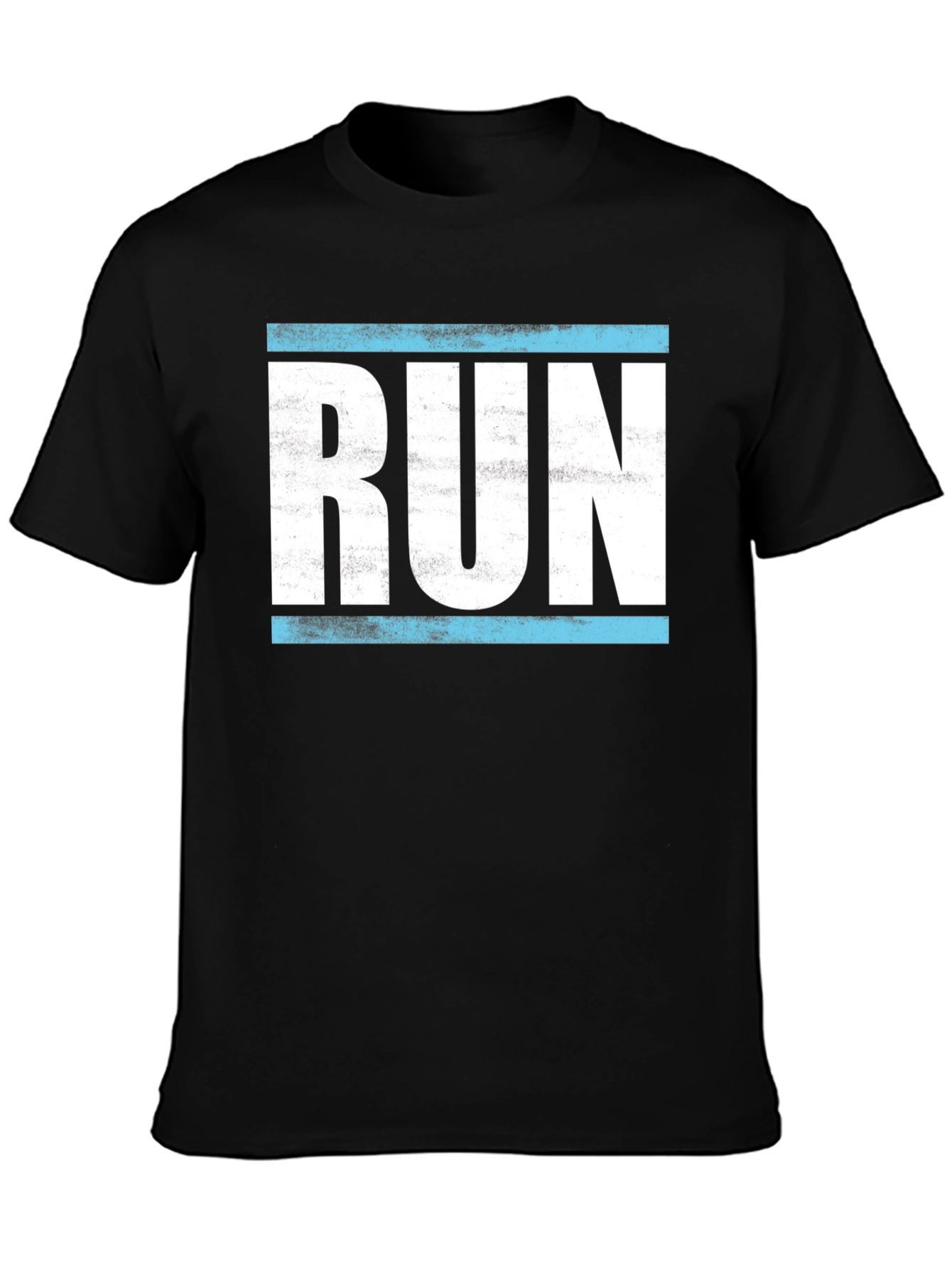 Retro RUN Graphic Tee - Black