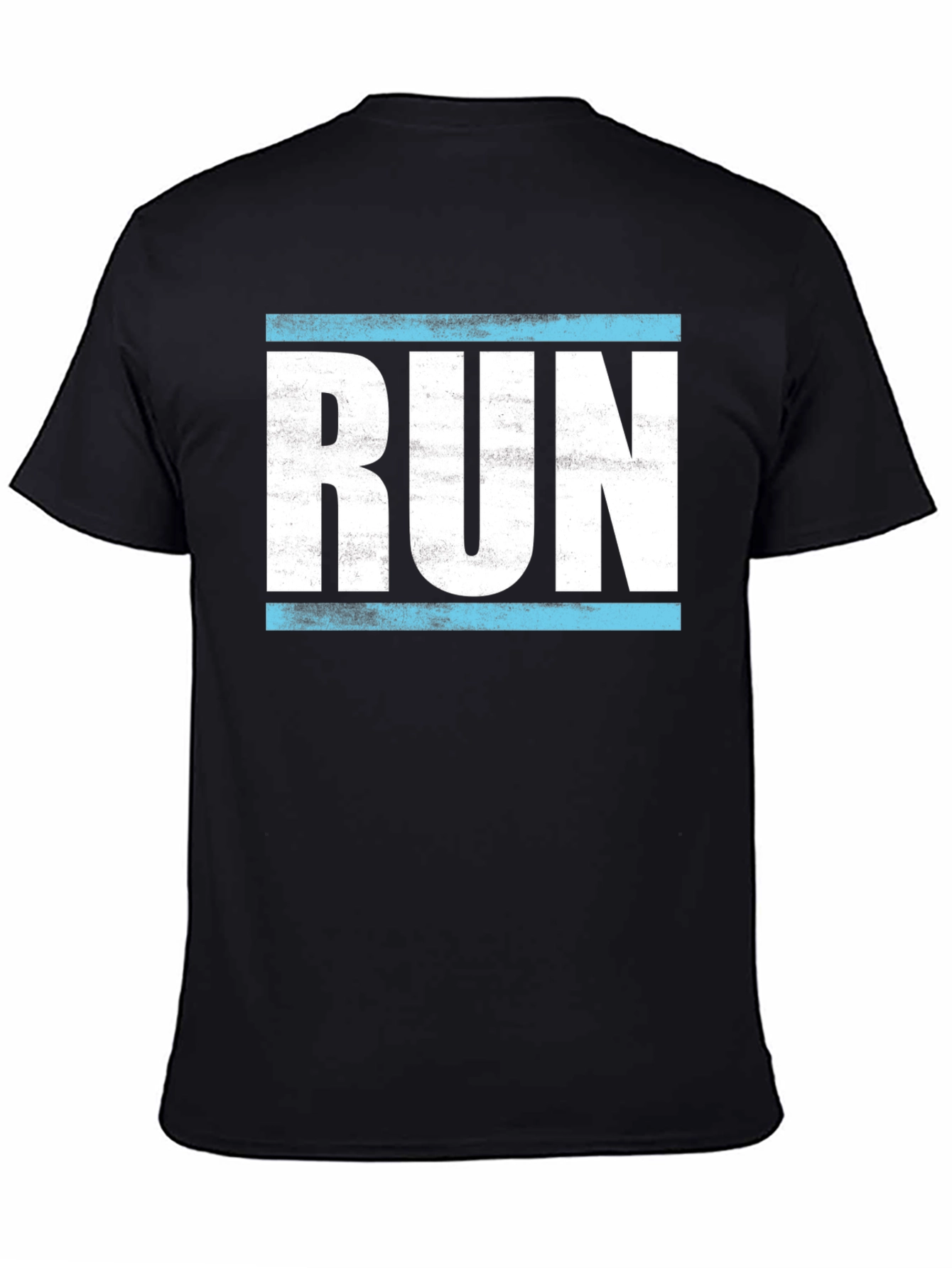 Retro RUN Graphic Tee - Black