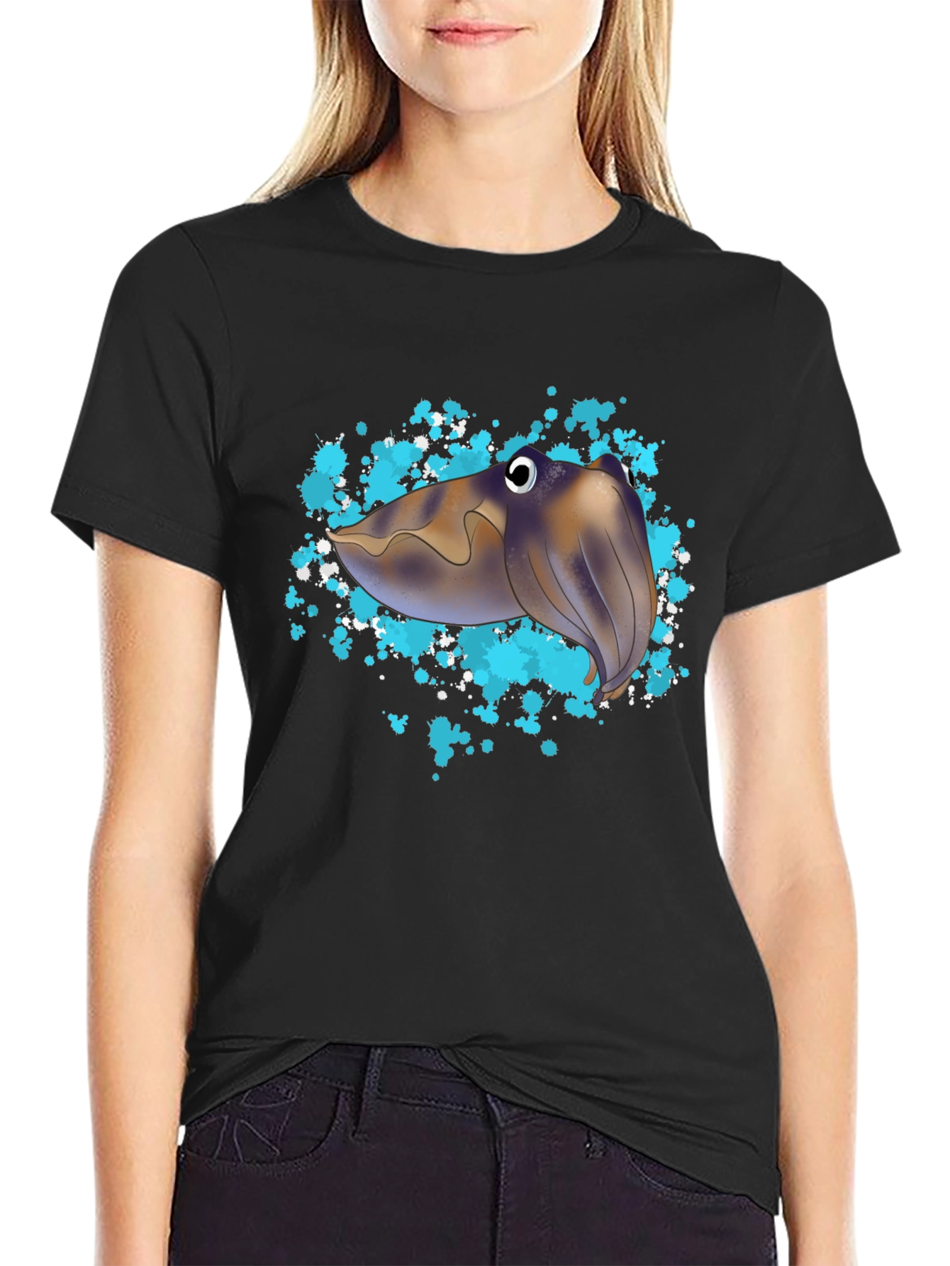 Cuttlefish Graphic Tee - Unique Sea Creature Design