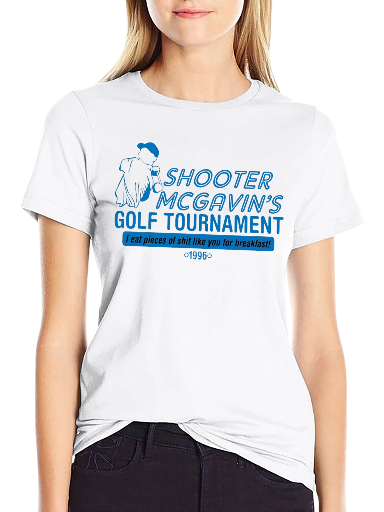 Shooter McGavins Golf Tournament Black T-Shirt