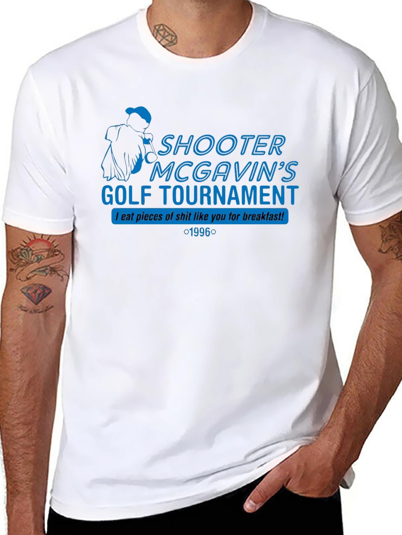 Shooter McGavins Golf Tournament Black T-Shirt