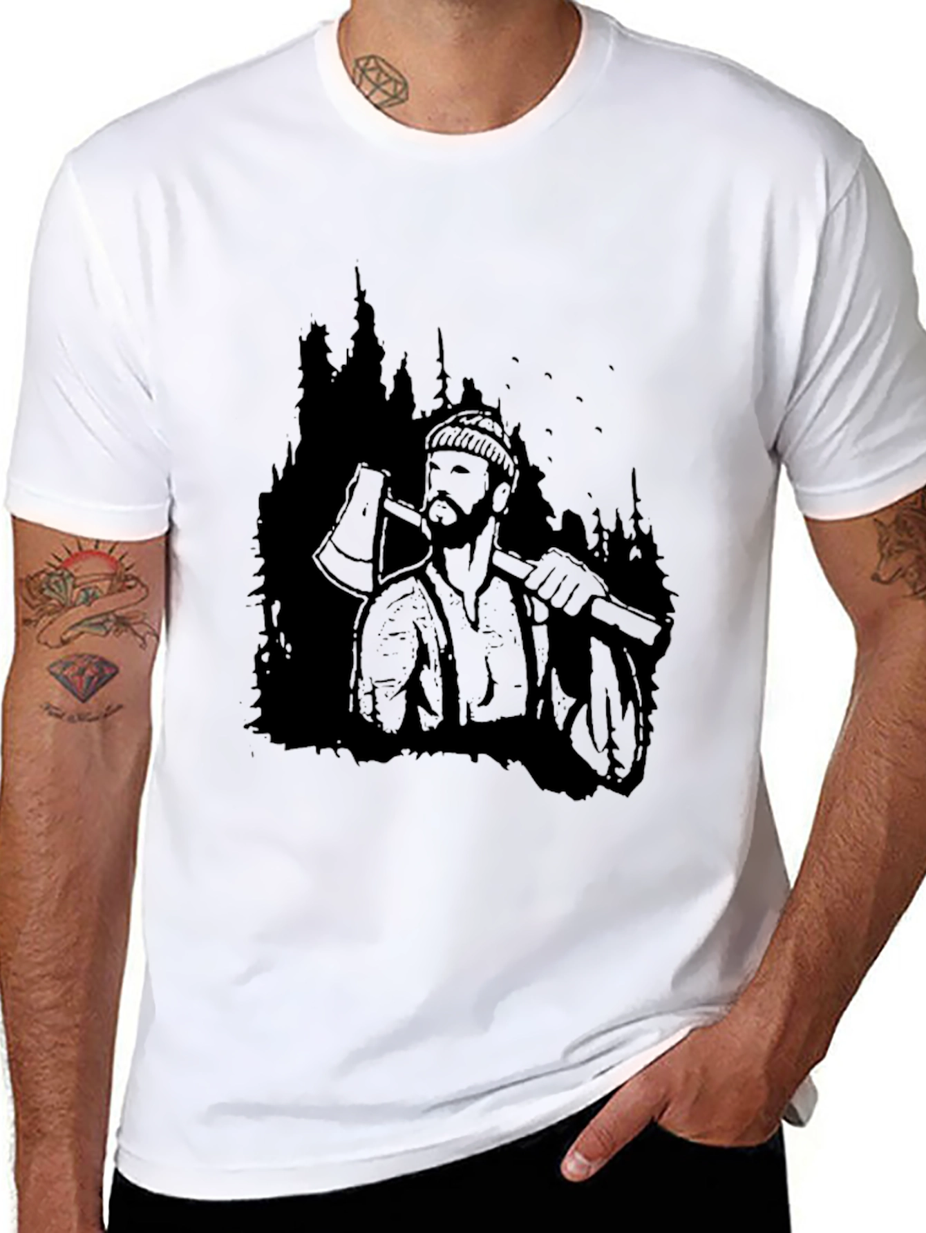 Lumberjack Graphic Tee - Classic Black T-Shirt