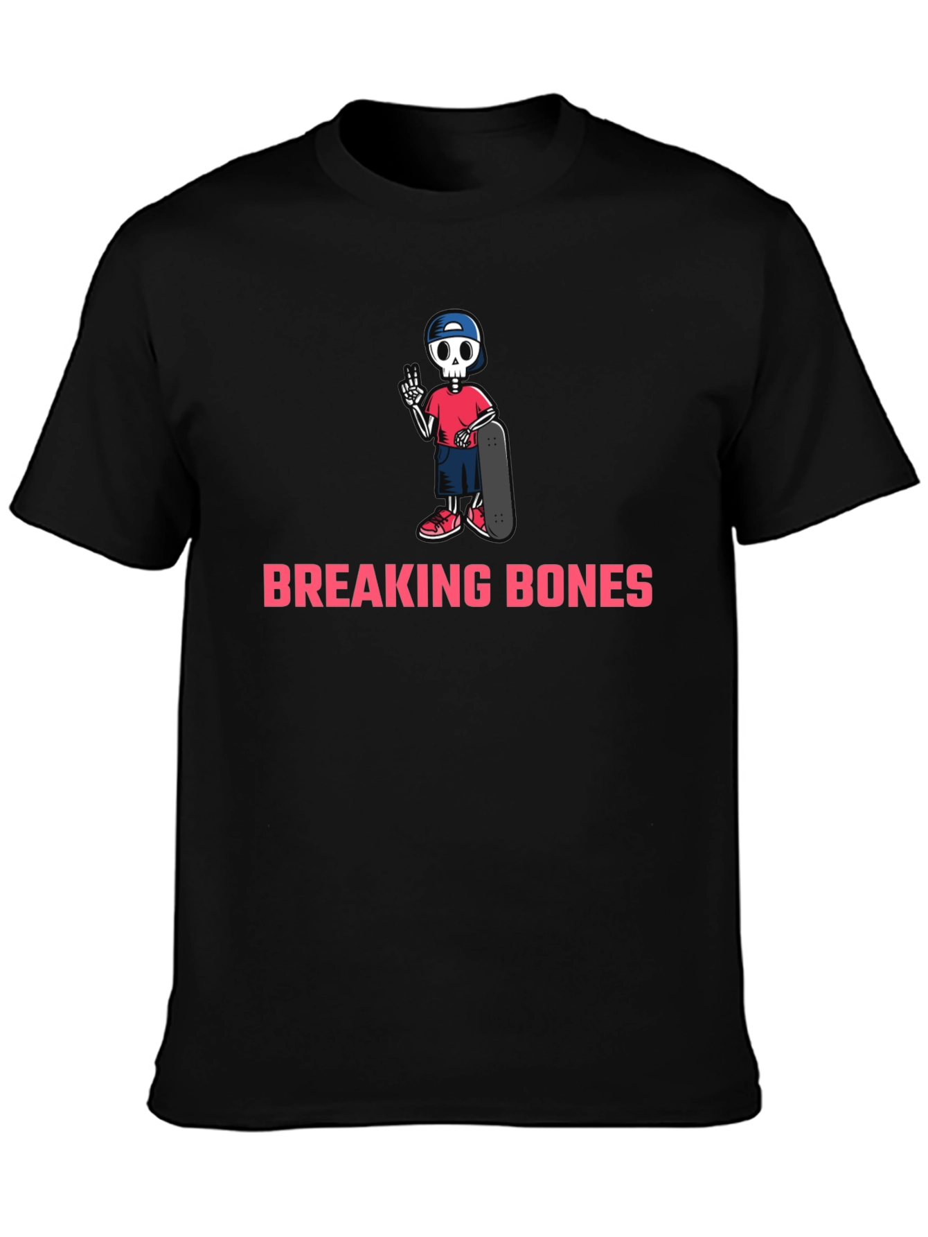 Breaking Bones Skeleton Skateboard T-Shirt