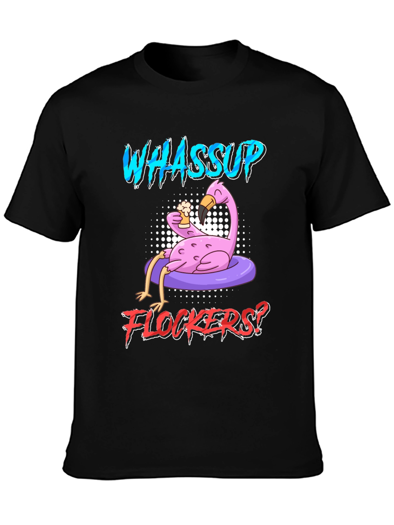 Whassup Flockers Flamingo Graphic Tee