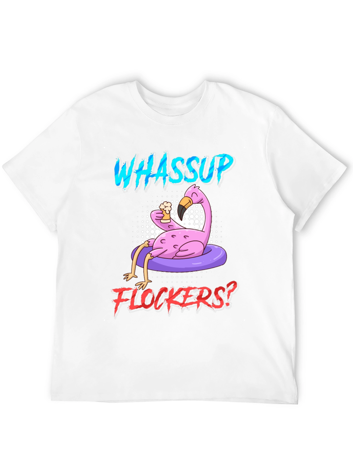 Whassup Flockers Flamingo Graphic Tee