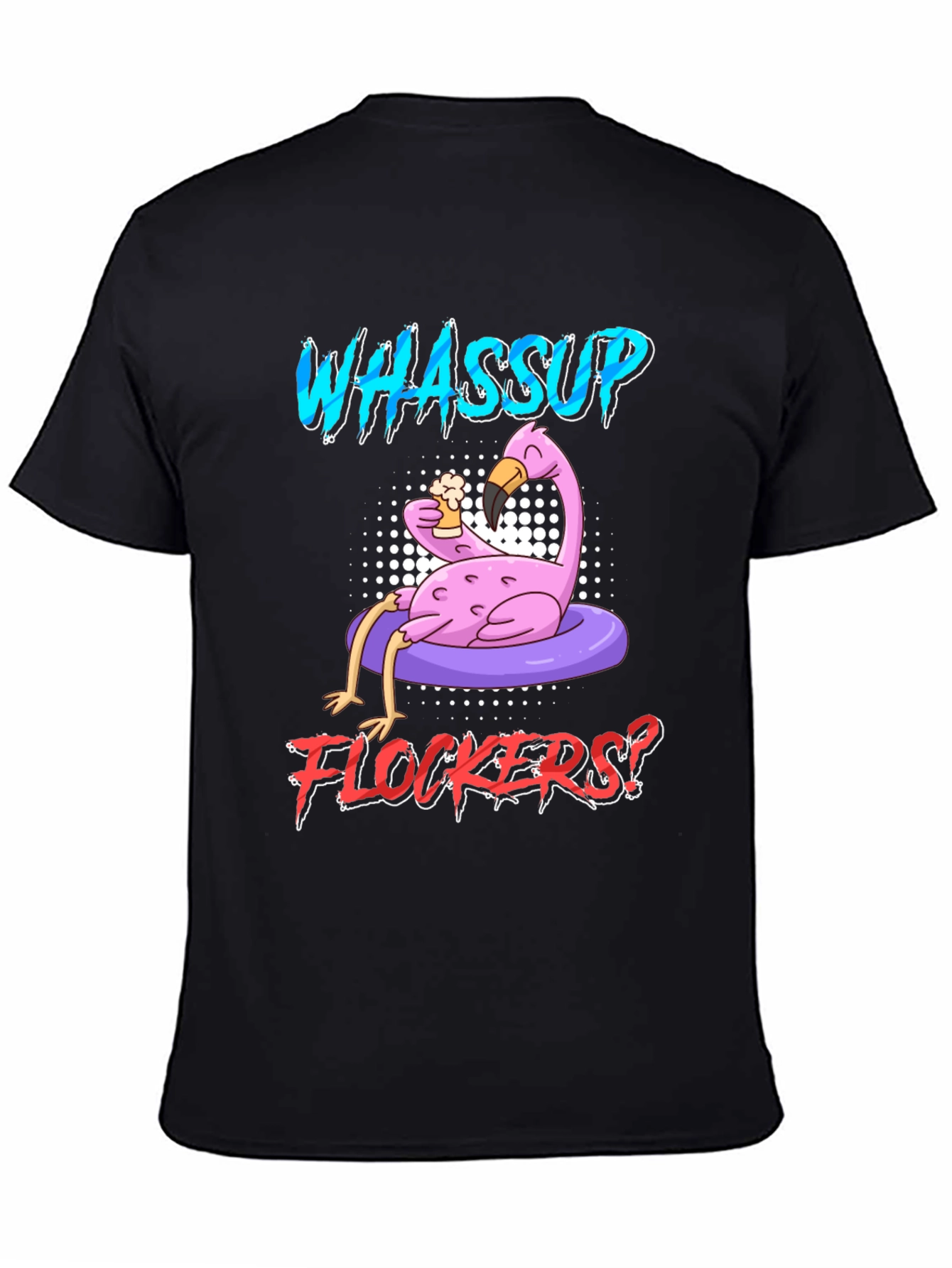 Whassup Flockers Flamingo Graphic Tee