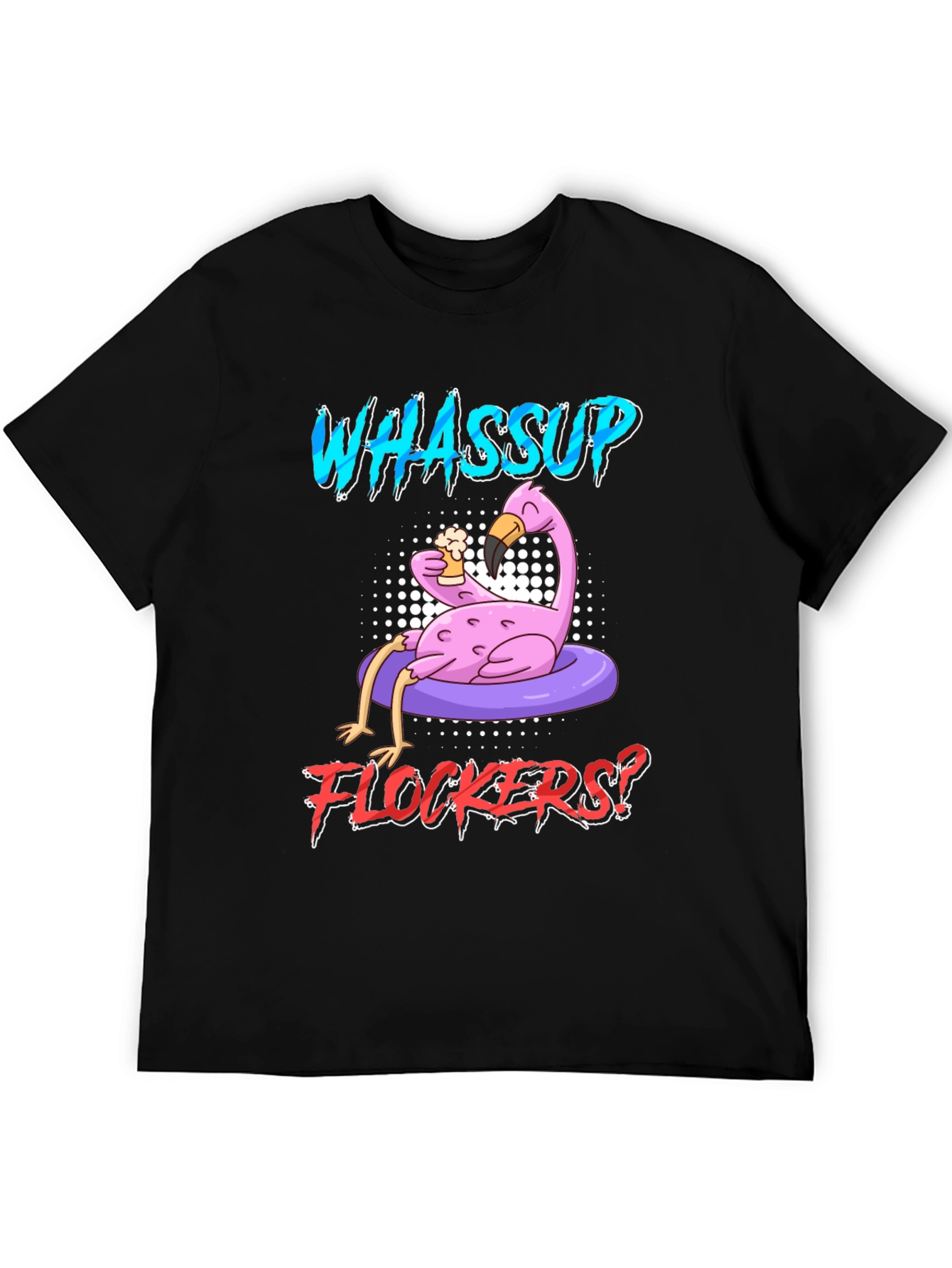 Whassup Flockers Flamingo Graphic Tee