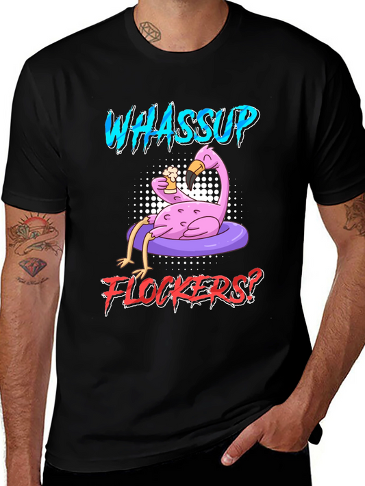 Whassup Flockers Flamingo Graphic Tee
