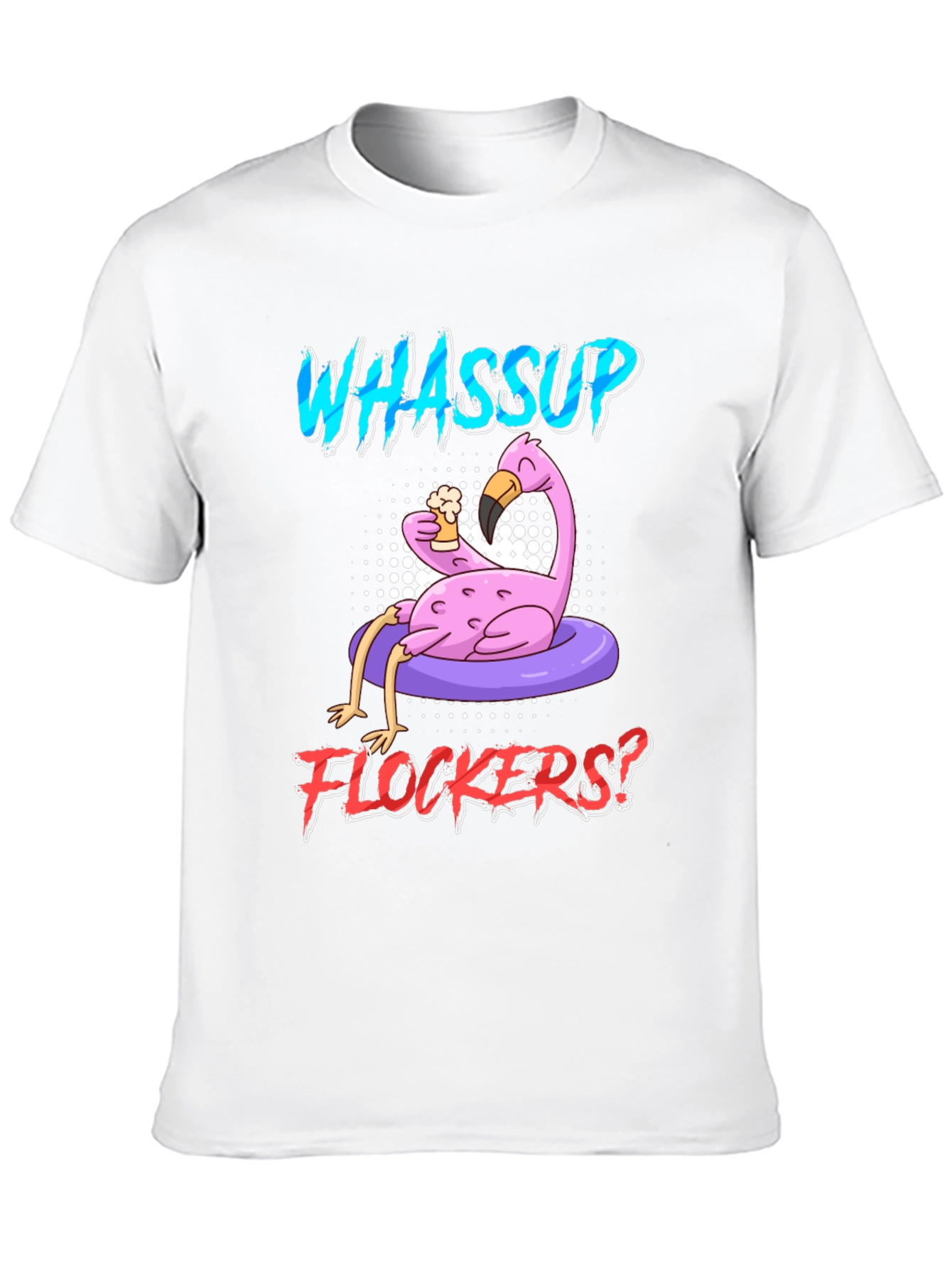 Whassup Flockers Flamingo Graphic Tee