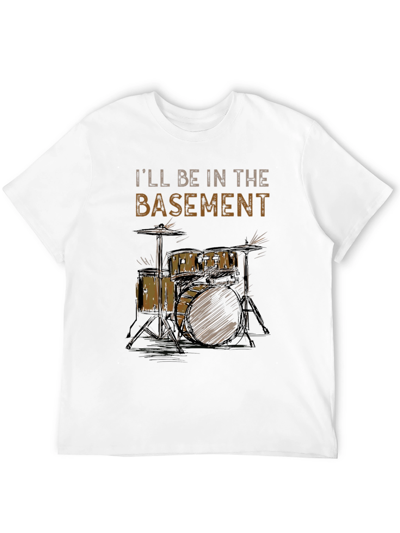 Basement Drummer T-Shirt - Music Lovers Tee