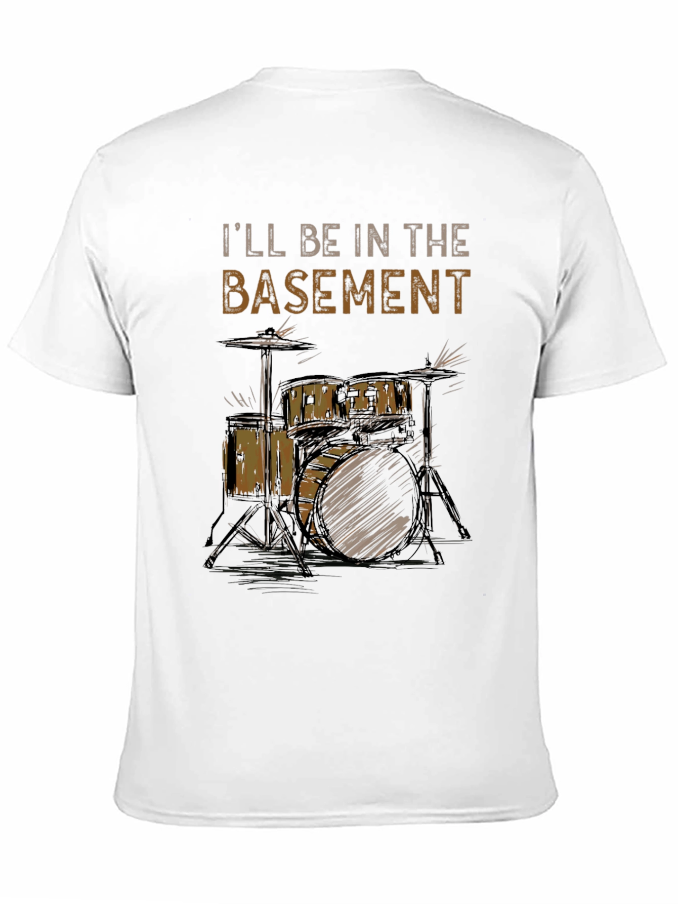 Basement Drummer T-Shirt - Music Lovers Tee