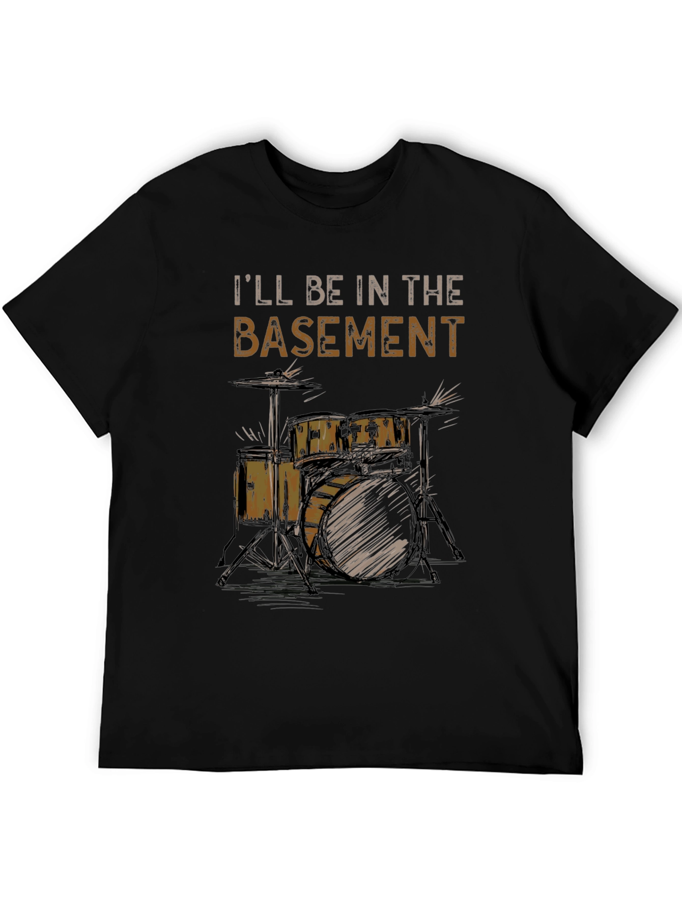 Basement Drummer T-Shirt - Music Lovers Tee