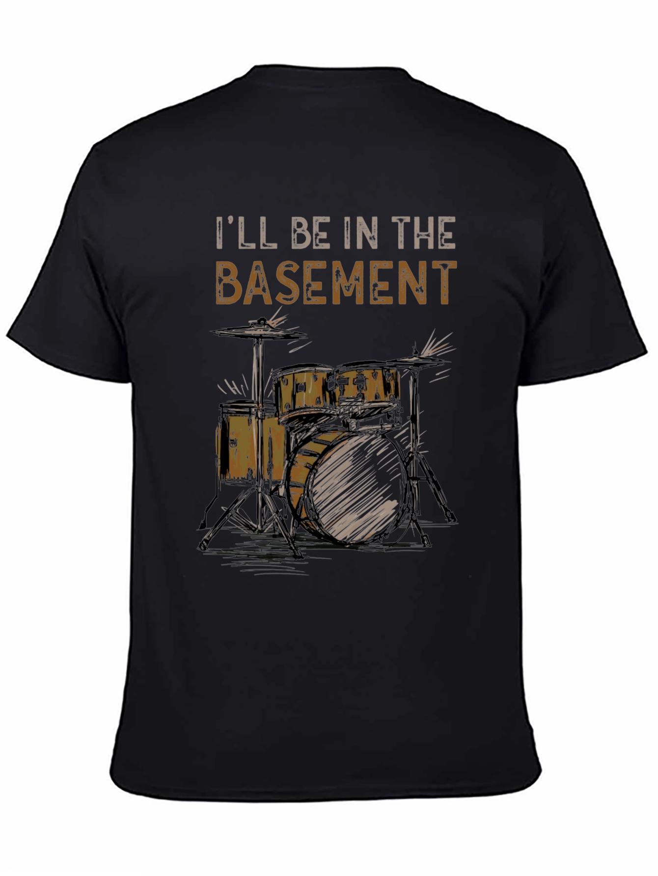 Basement Drummer T-Shirt - Music Lovers Tee