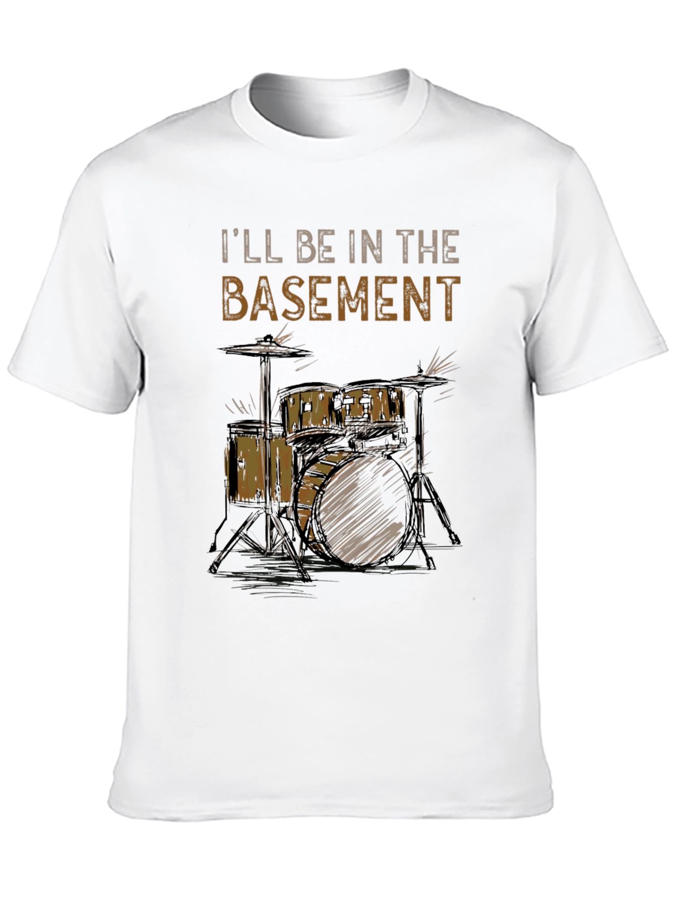 Basement Drummer T-Shirt - Music Lovers Tee