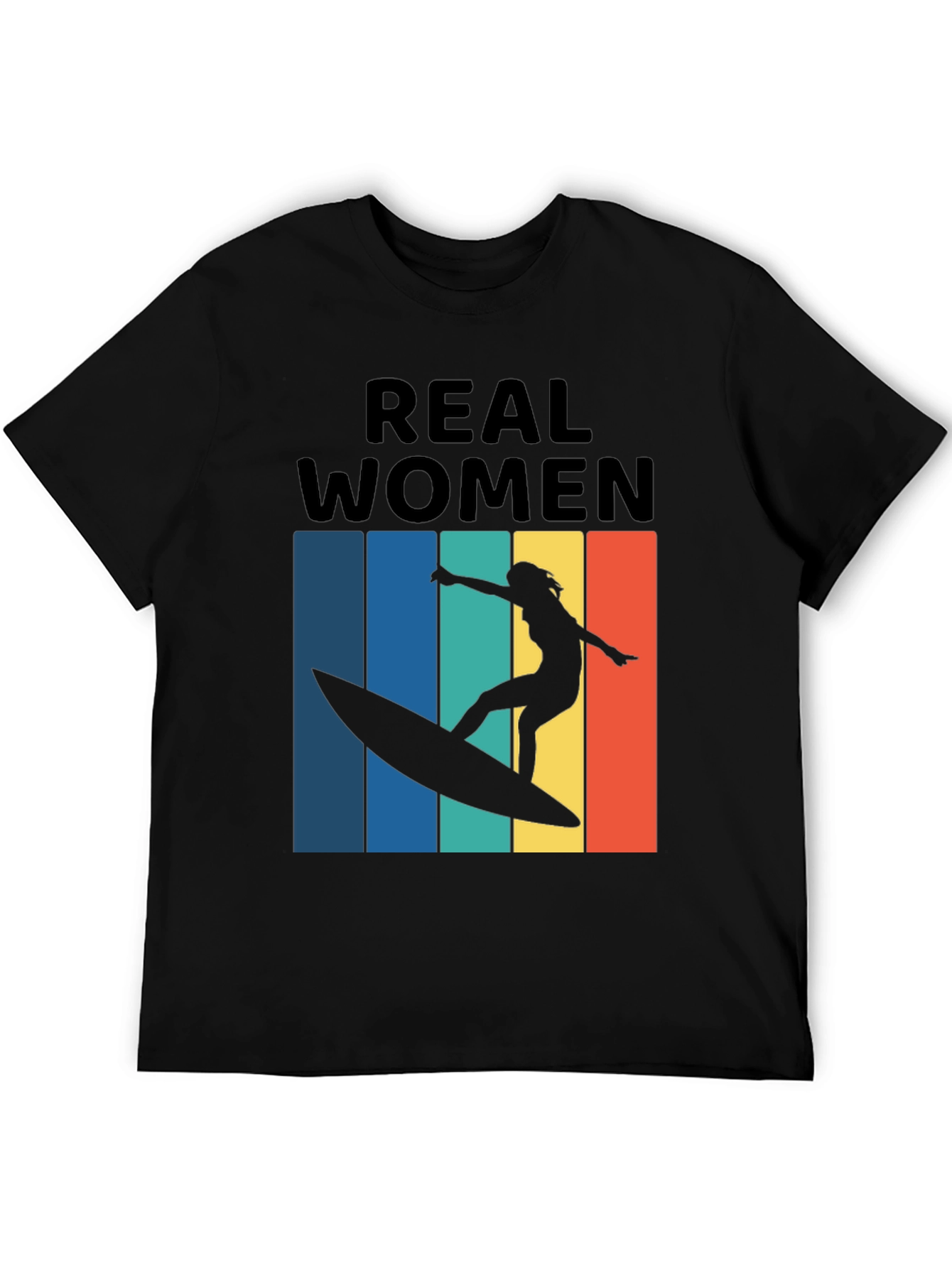 Real Women Surf T-Shirt Retro Graphic Tee