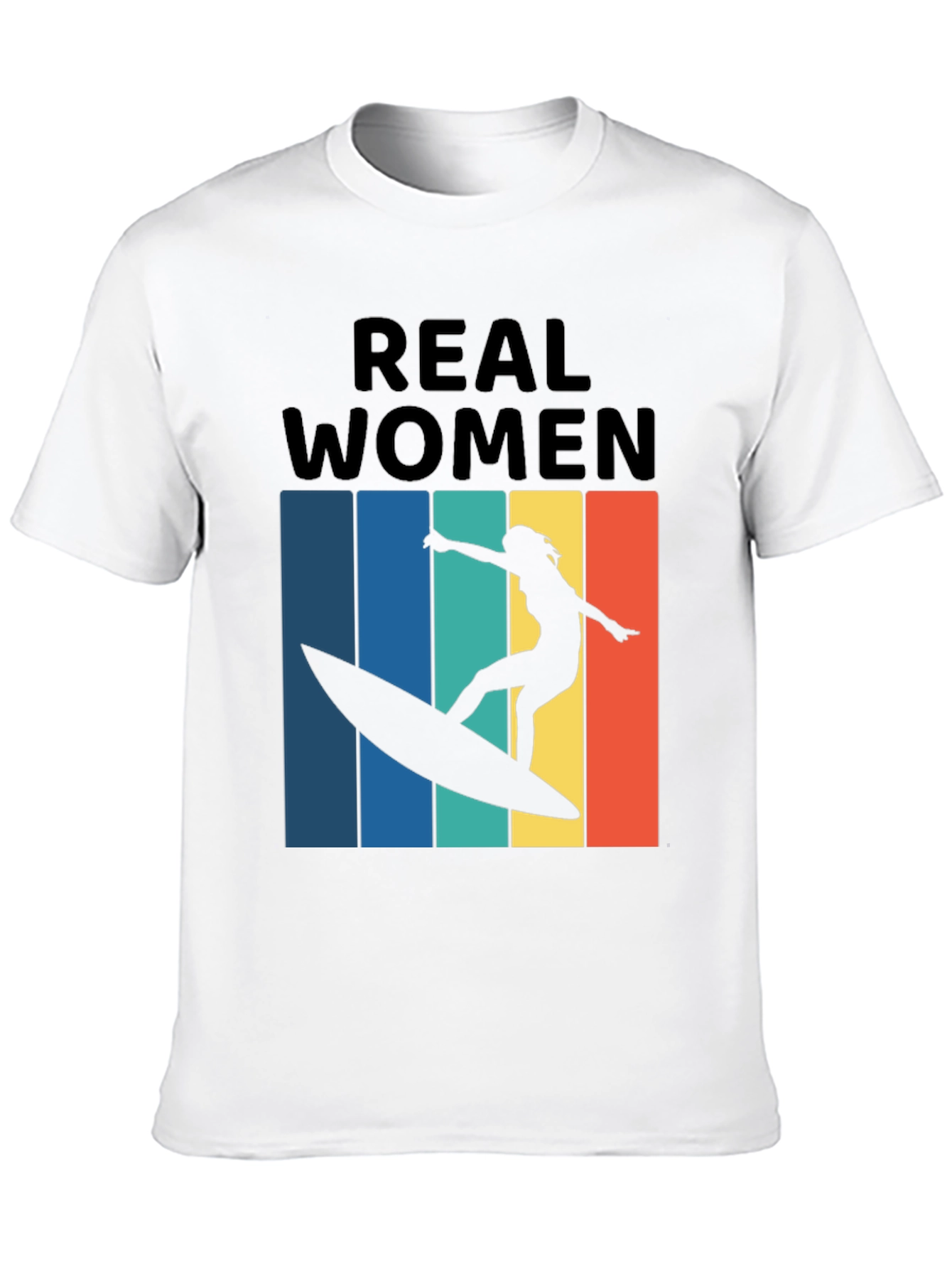 Real Women Surf T-Shirt Retro Graphic Tee