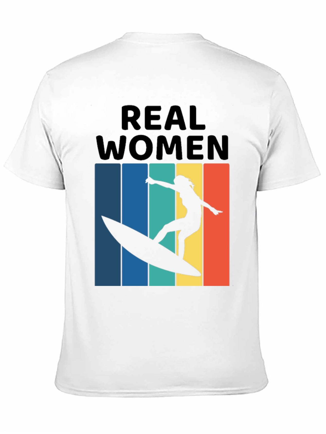 Real Women Surf T-Shirt Retro Graphic Tee