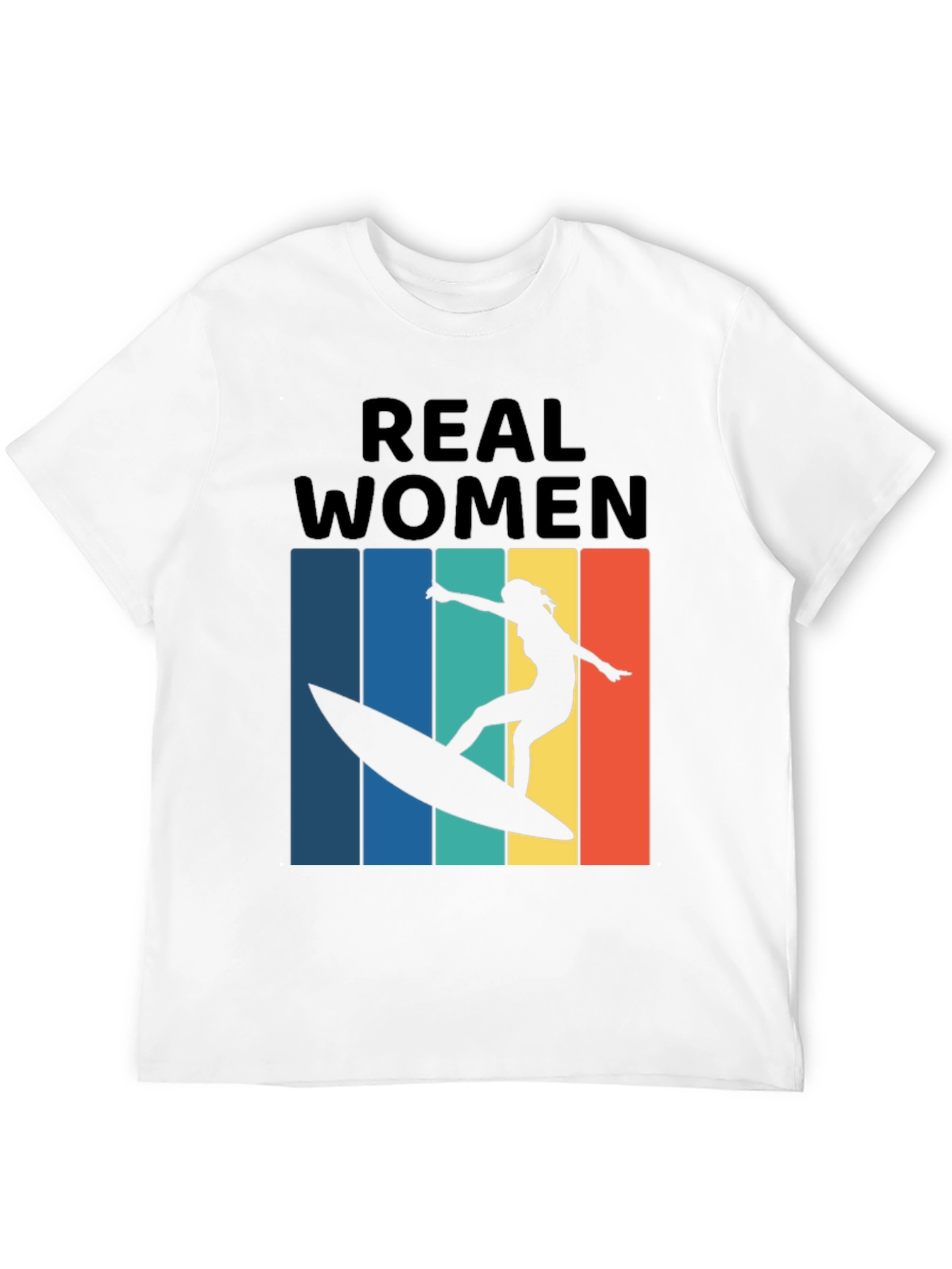Real Women Surf T-Shirt Retro Graphic Tee