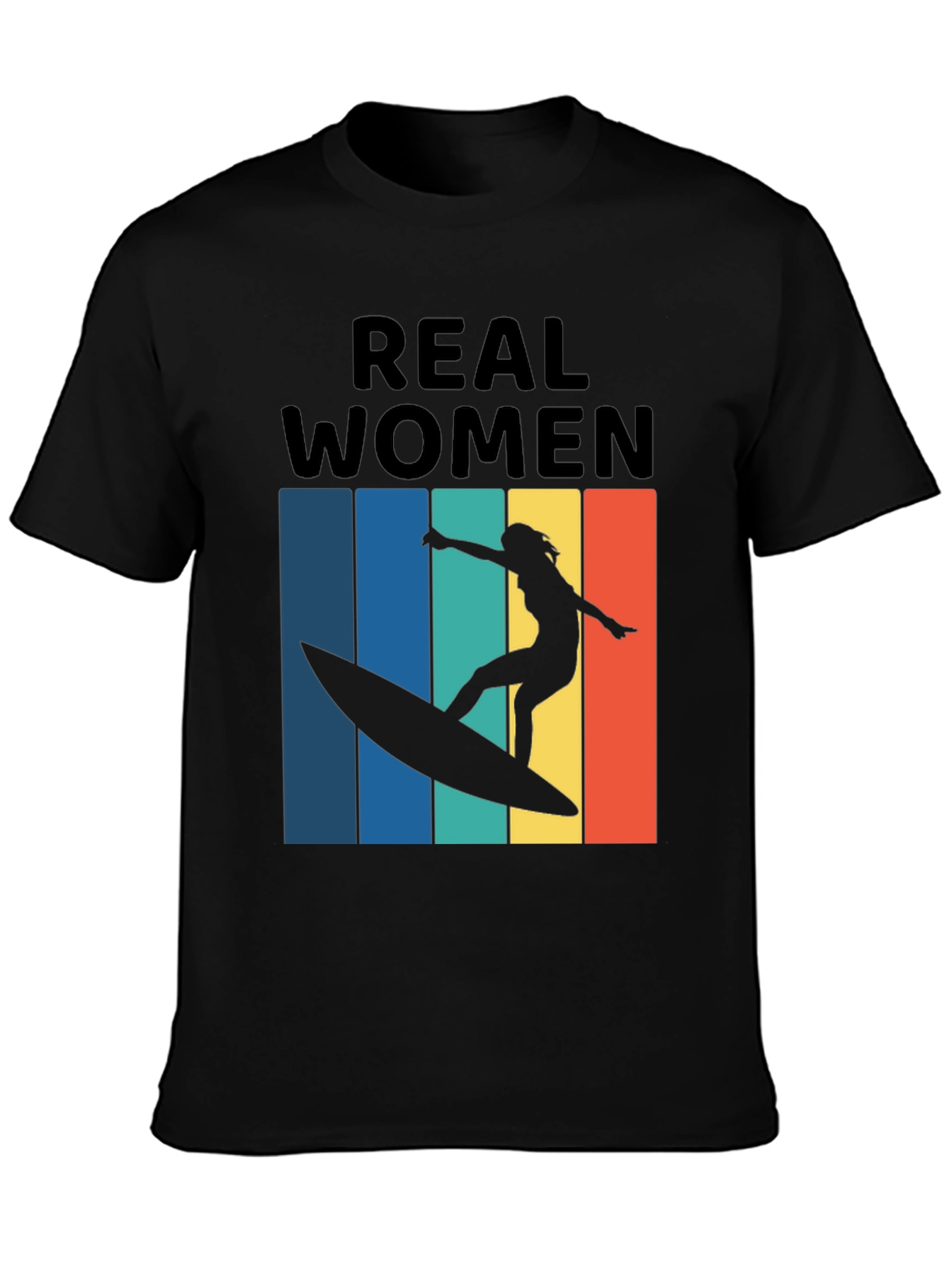 Real Women Surf T-Shirt Retro Graphic Tee