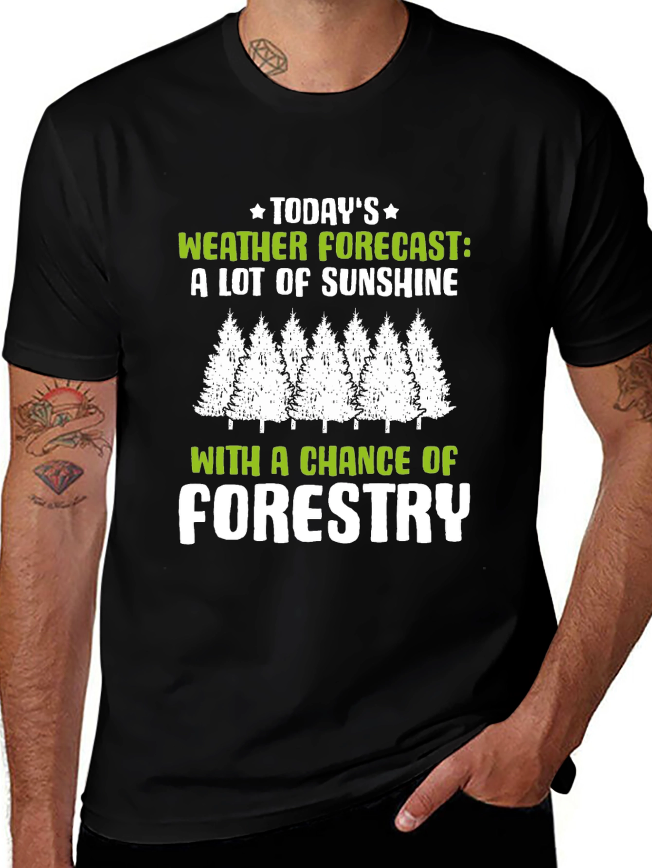 Funny Weather Forecast Forestry T-Shirt